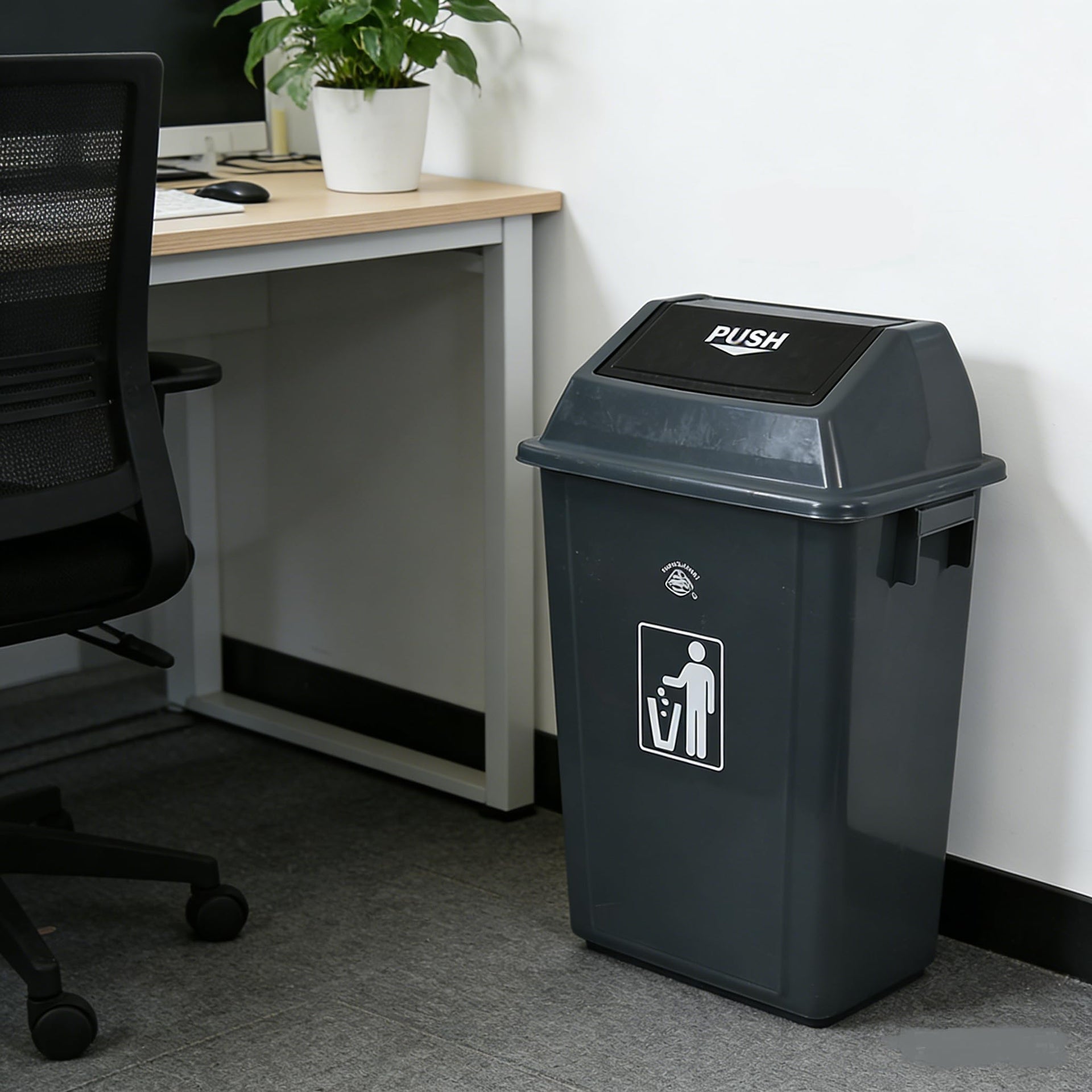Kitchen Trash Can 13 Gallon with Swing Lid (4 Count)