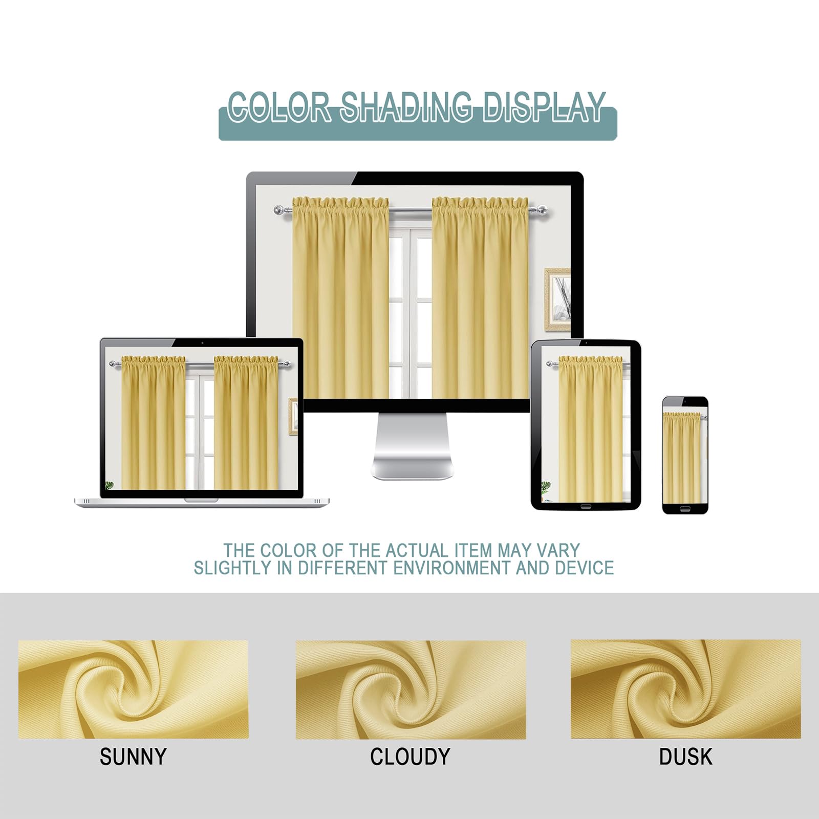 Blackout Curtains for Bedroom Living Room 42 x 63 Inch Long 2 Panels