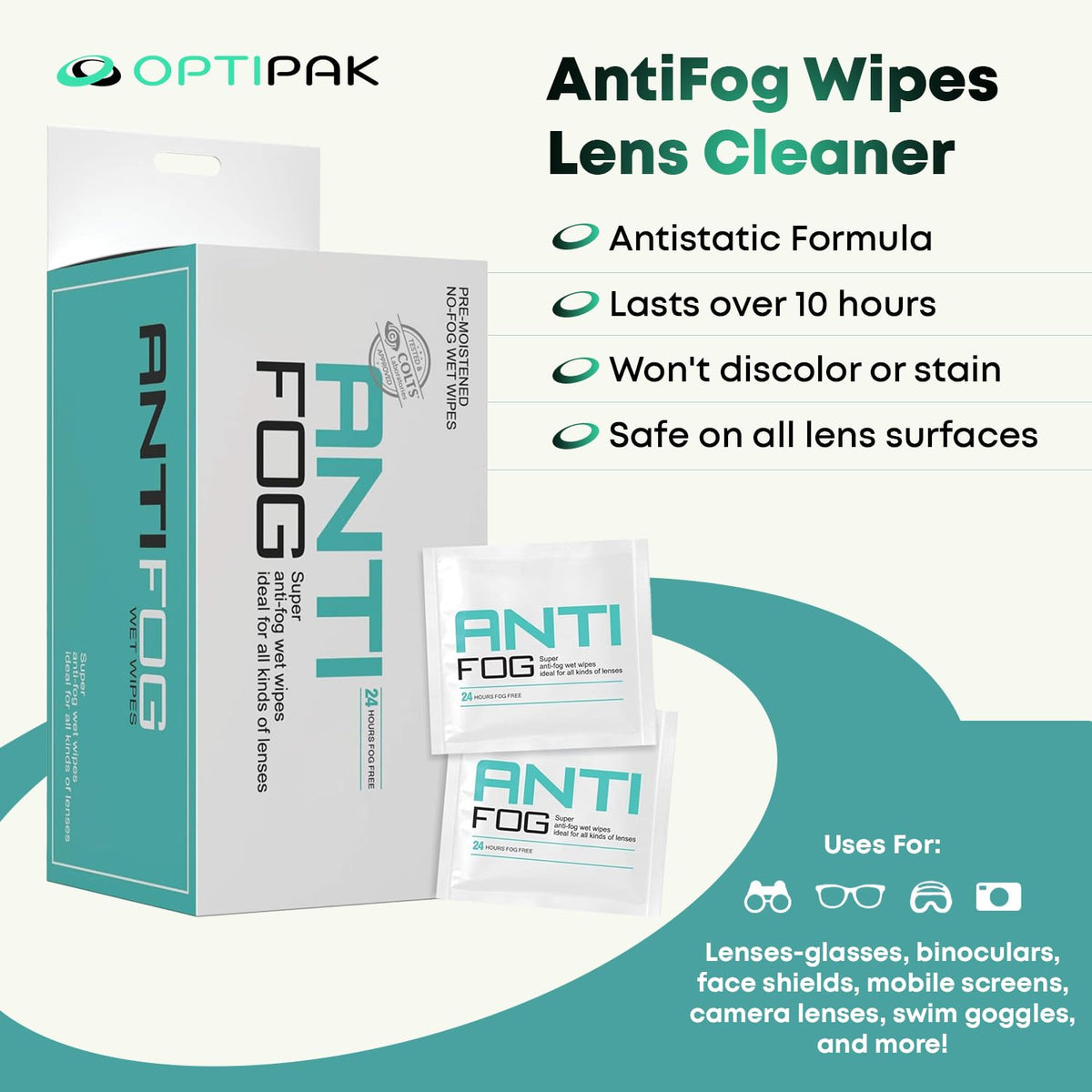 Anti Fog Wipes for Glasses (350 Count)