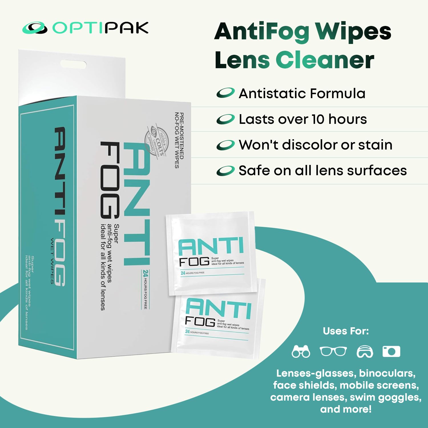 Anti Fog Wipes for Glasses (350 Count)