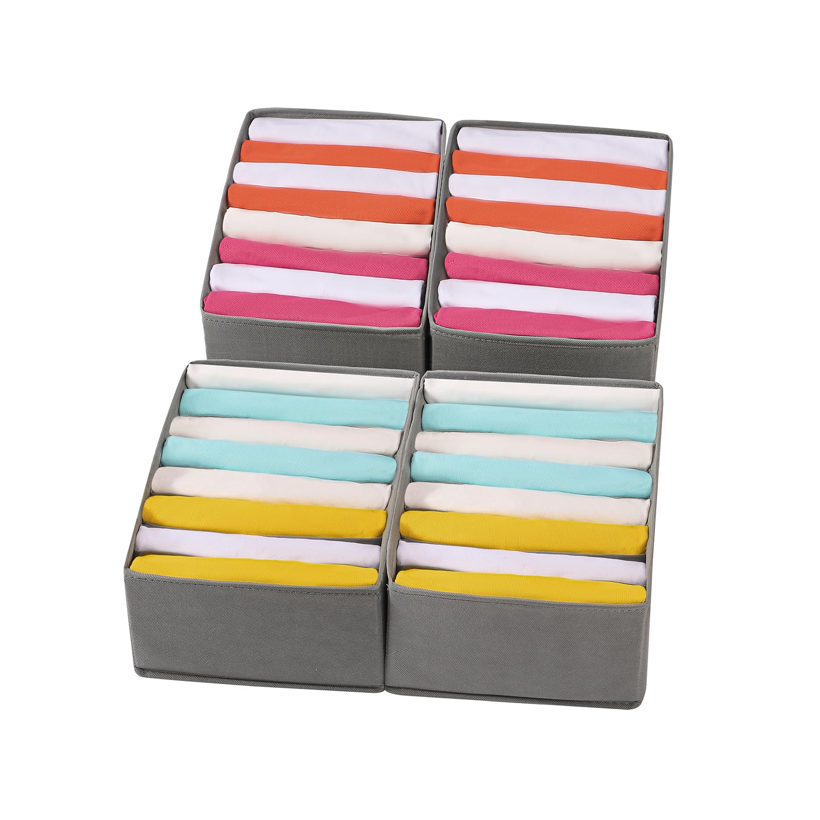 4 Packs T shirt Drawer Organizers for Clothing (4 Count)