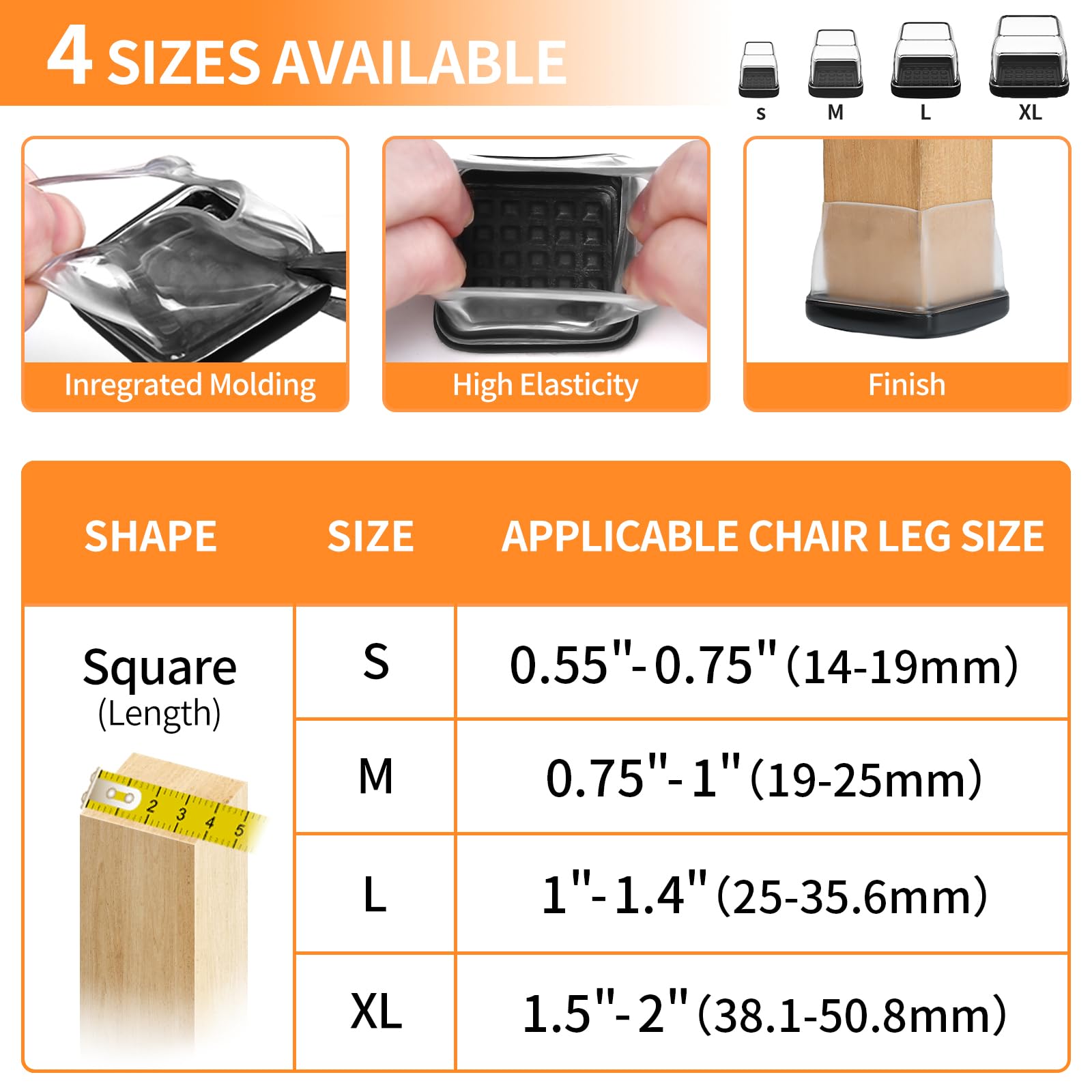 Chair Leg Sliders for Carpet (24 Count)