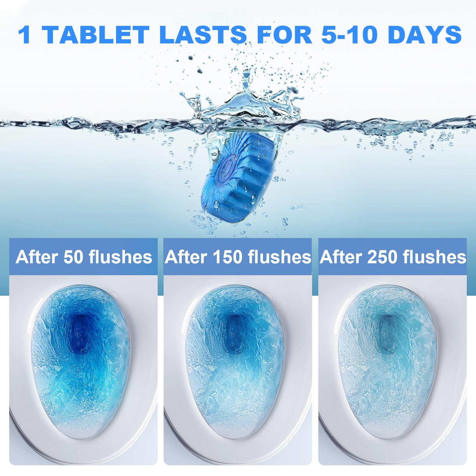 100 Pack Toilet Bowl Cleaner Tablets (100 Count)