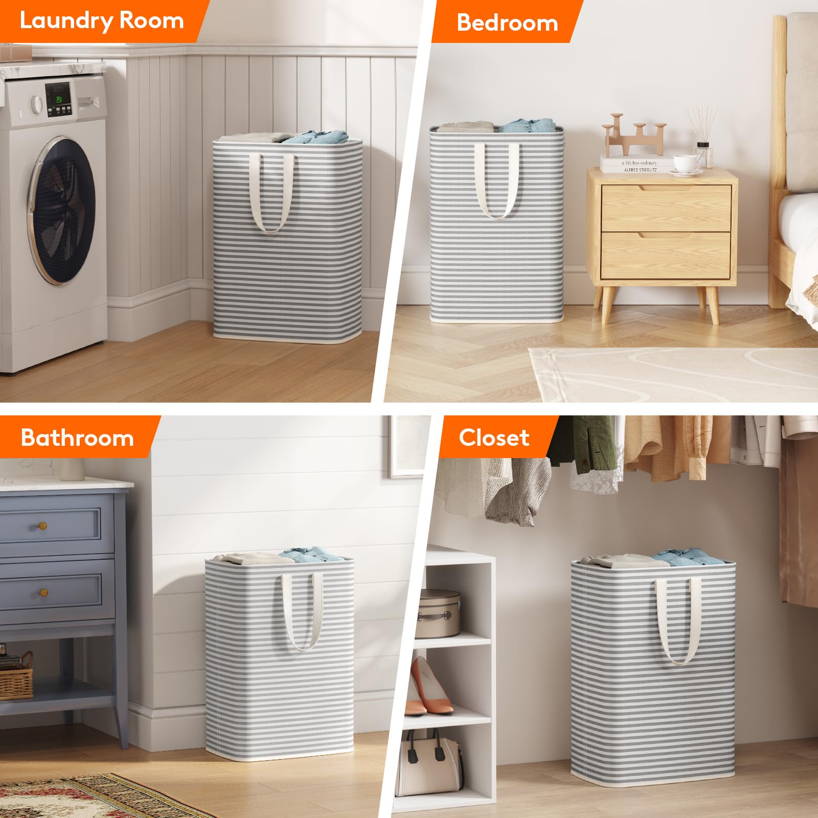 2 Pack Laundry Basket 65L Each (2 Count)