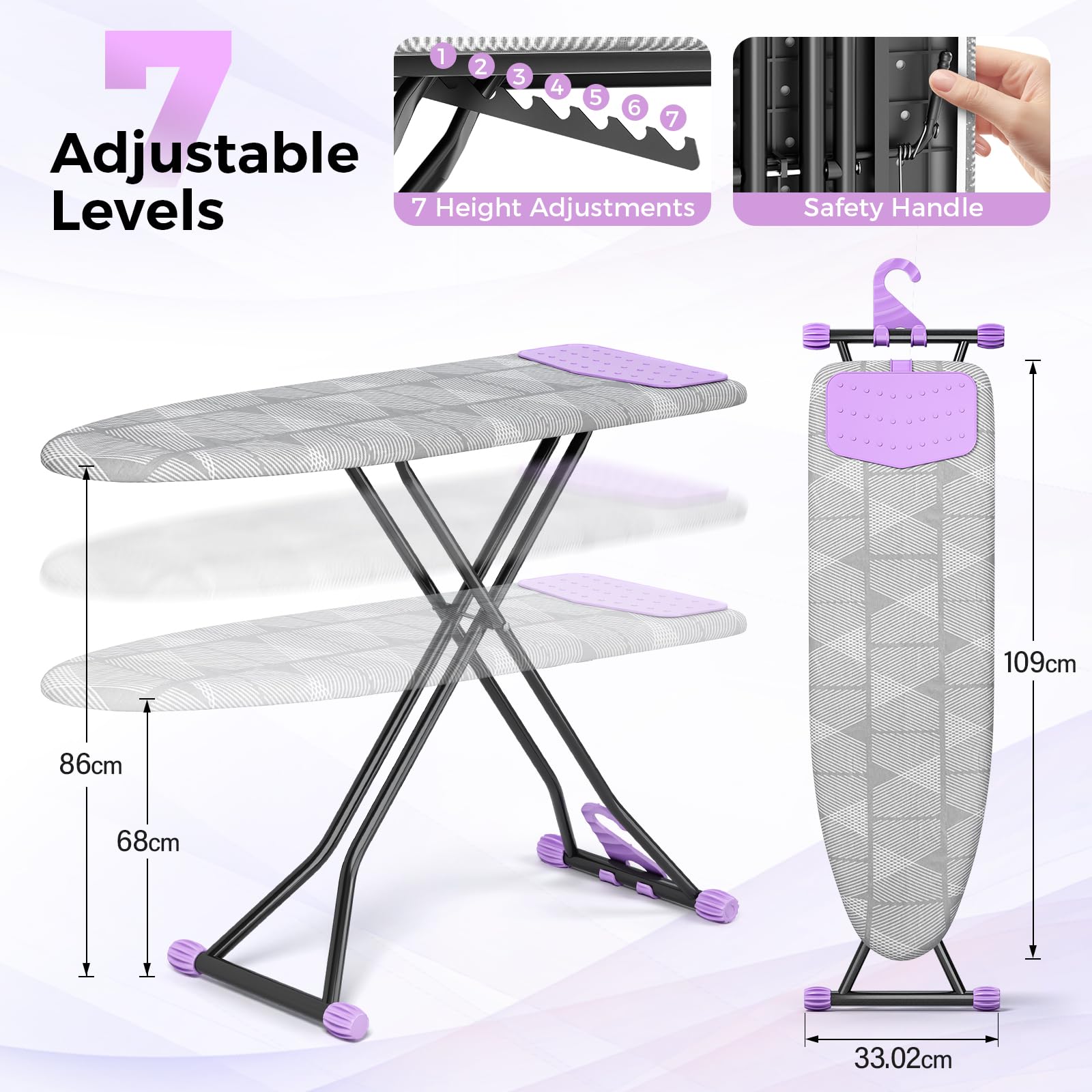 Ironing Board with Silicon Iron Mat