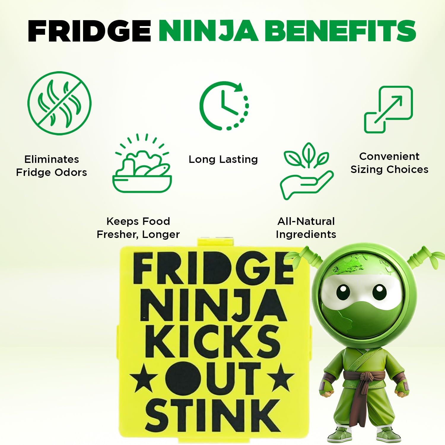 Fridge Ninja Compact Fridge Deodorizer (2 Count)