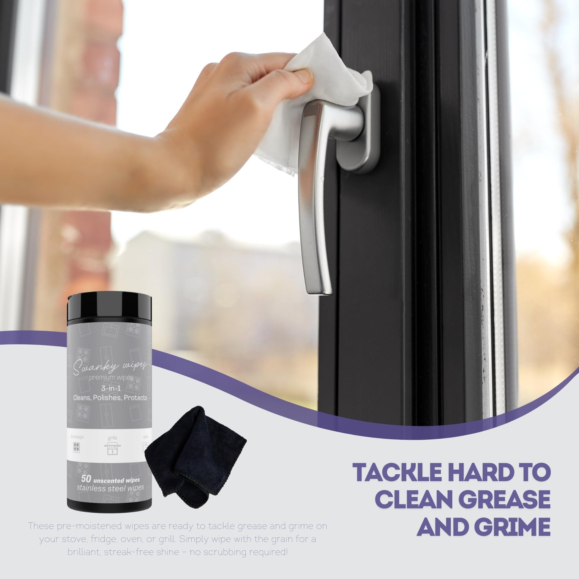 Swanky Stainless Steel Cleaner Wipes (400 Count)