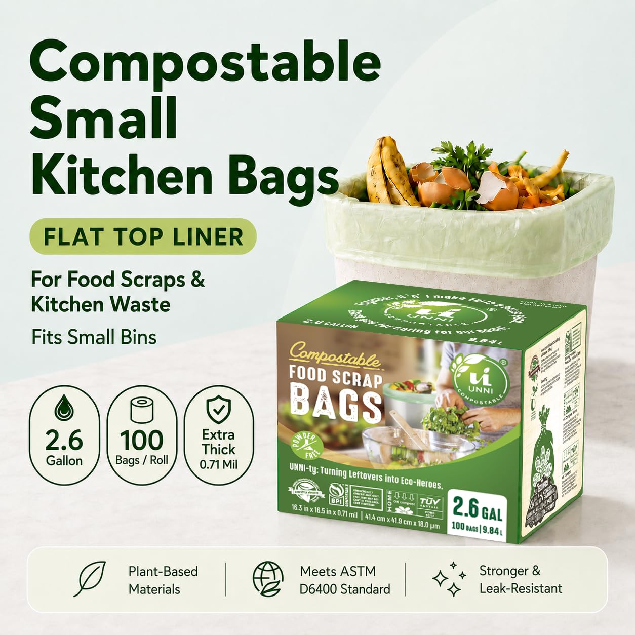 2.6 Gallon Compostable Bags (600 Count)