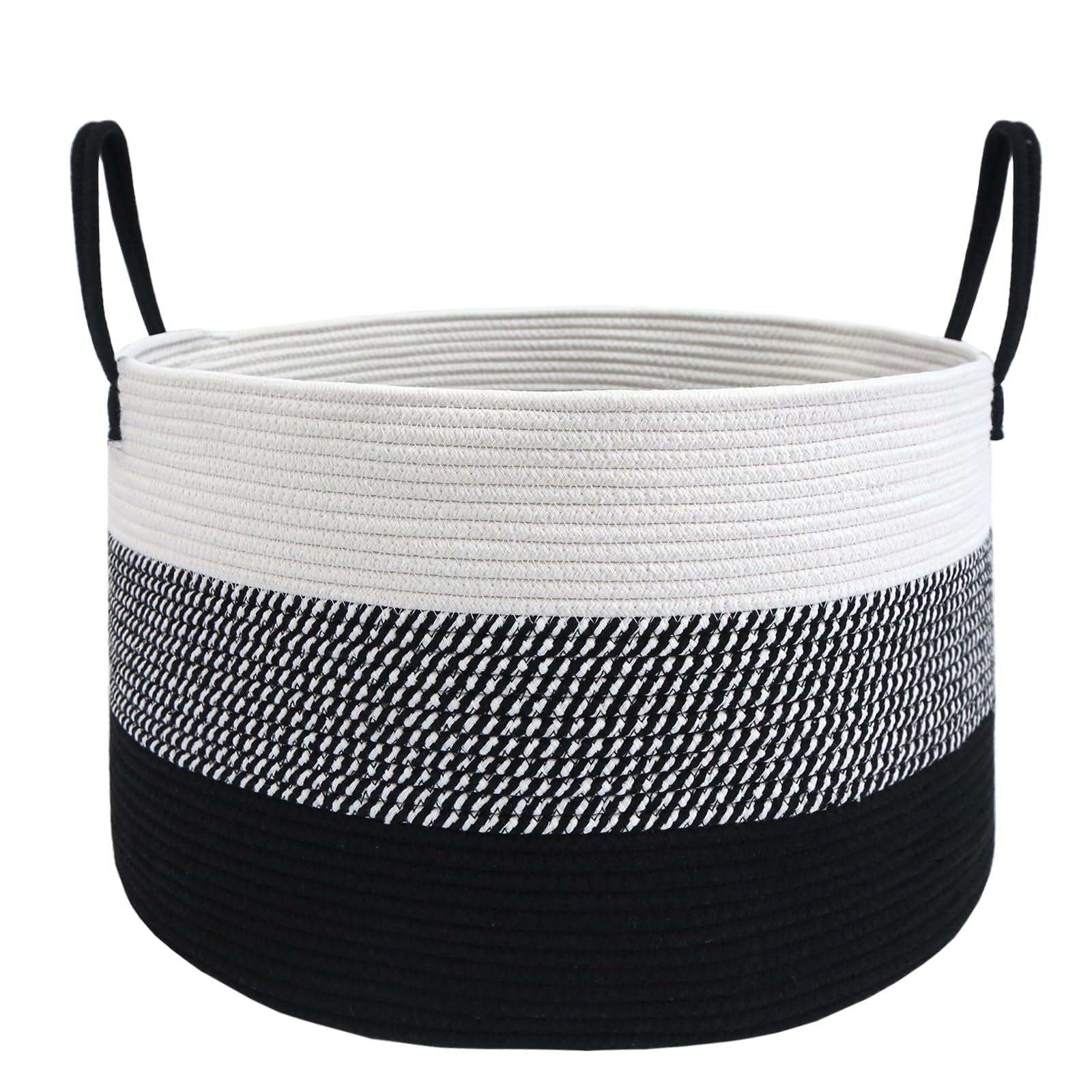 65L Extra Large Machine Washable Cotton Rope Blanket Basket