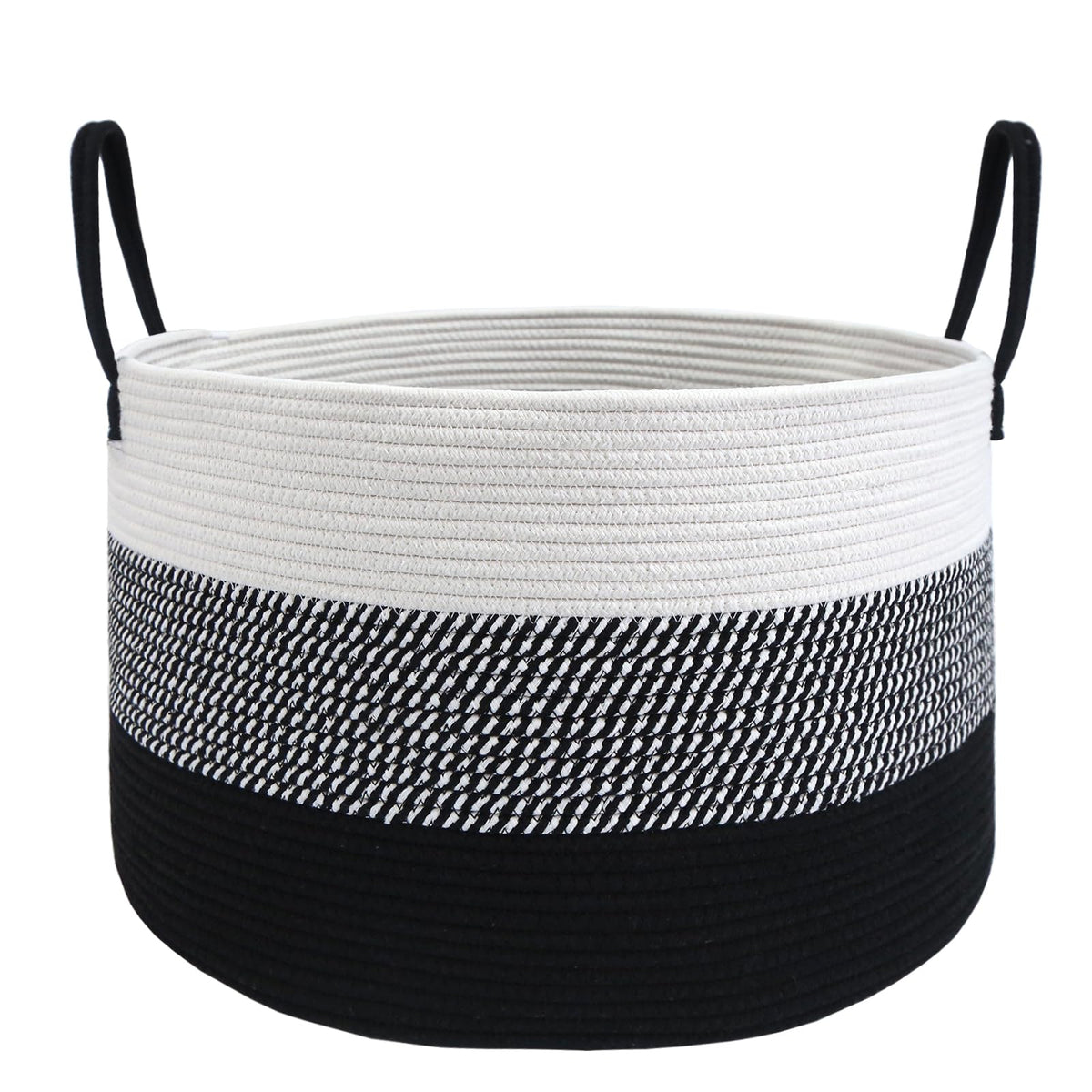 115L Extra Large Machine Washable Cotton Rope Blanket Basket