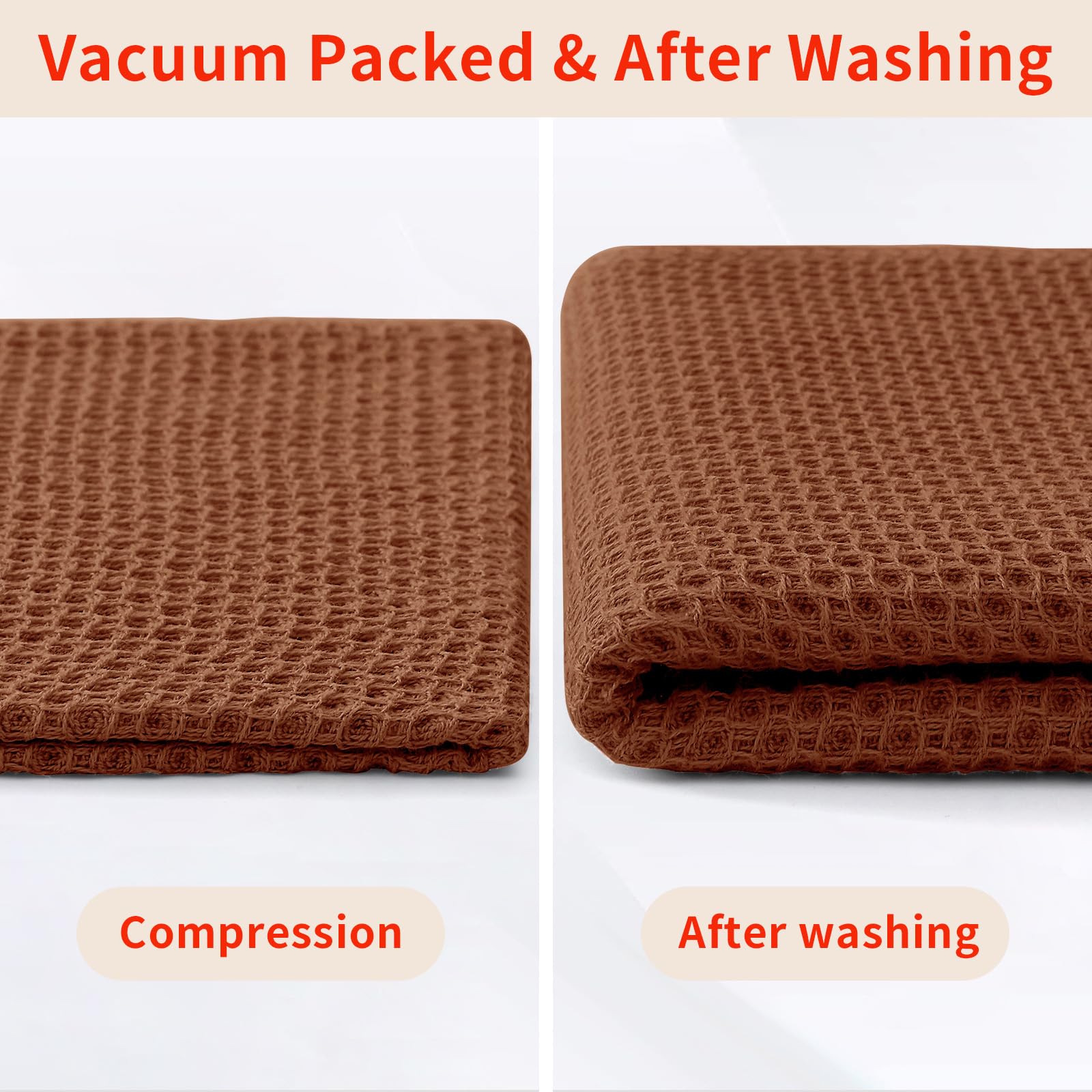 100% Cotton Waffle Weave Kitchen Dish Cloths 12 (12 Count)