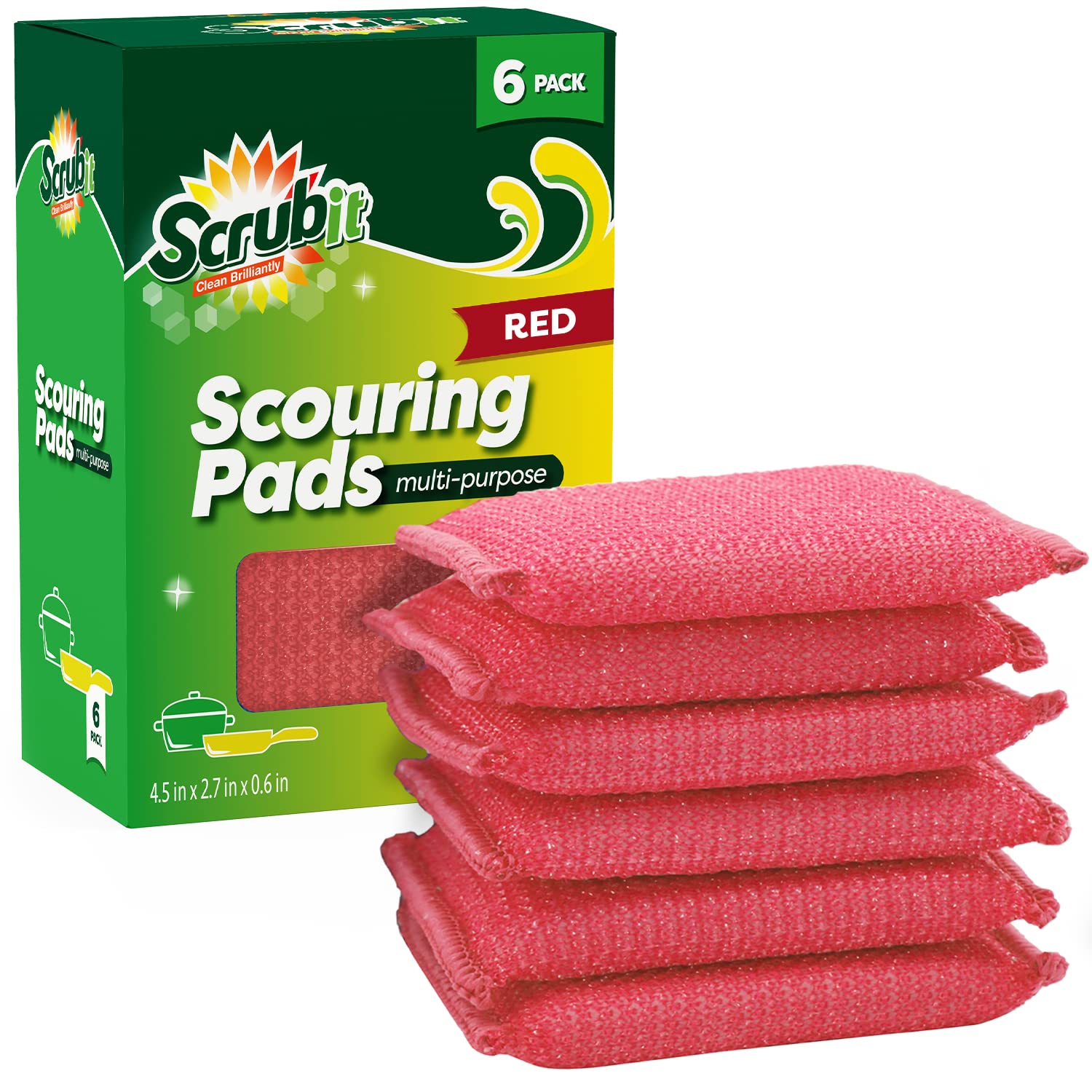 Multi Purpose Scouring Pad (6 Count)