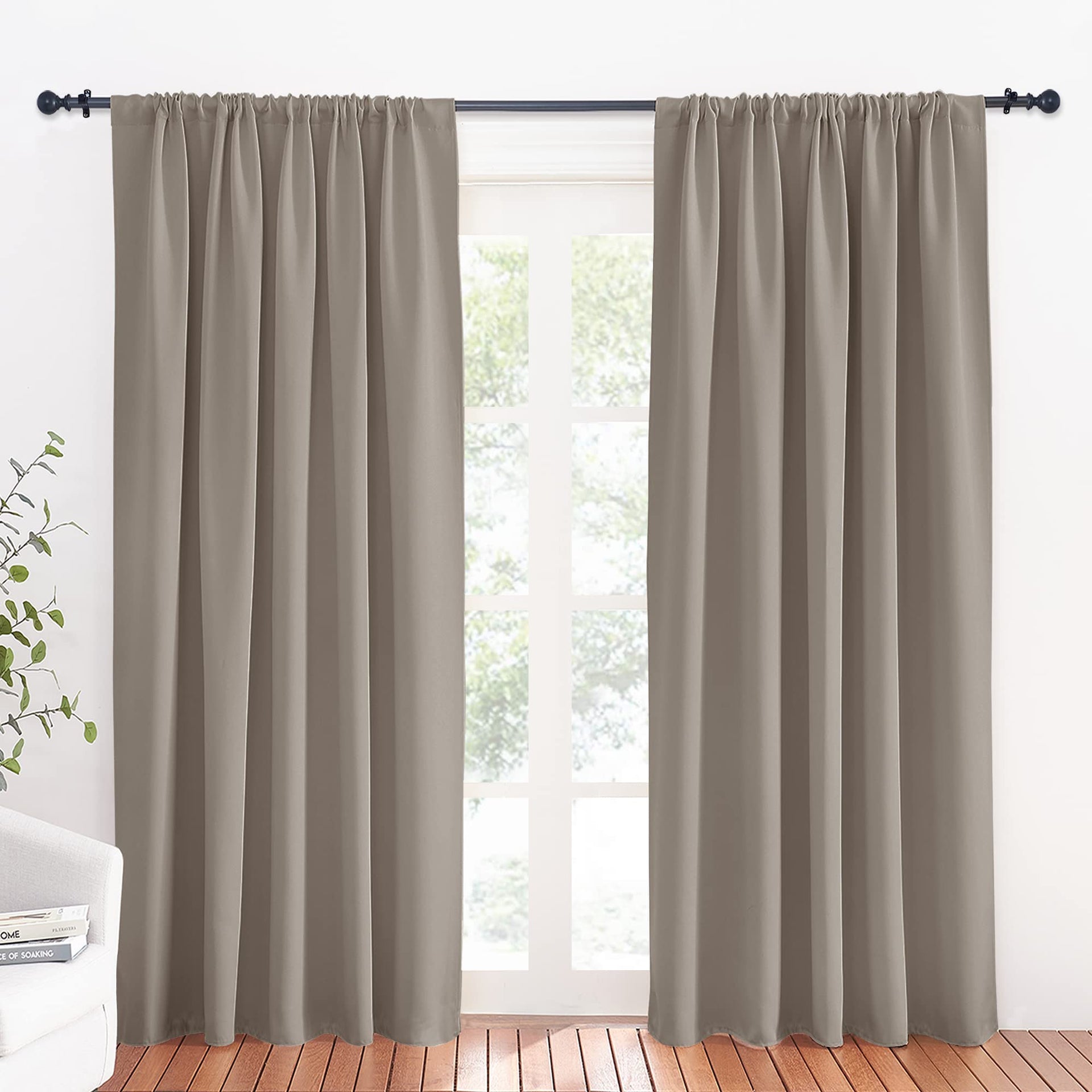 Large Blackout Curtains for Bedroom Living Room 84 inches Long (2 Count)