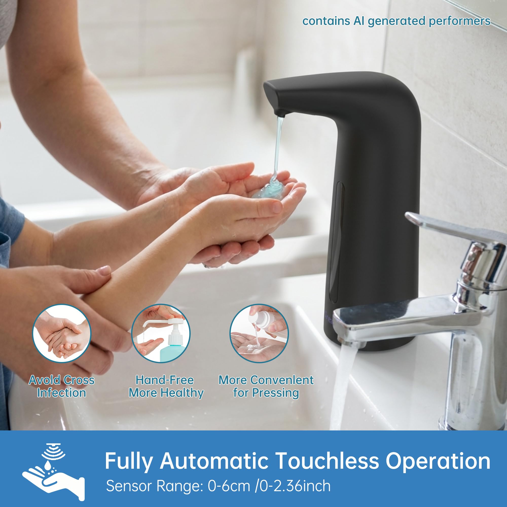 Touchless Automatic Soap Dispenser 400ml Rechargeable