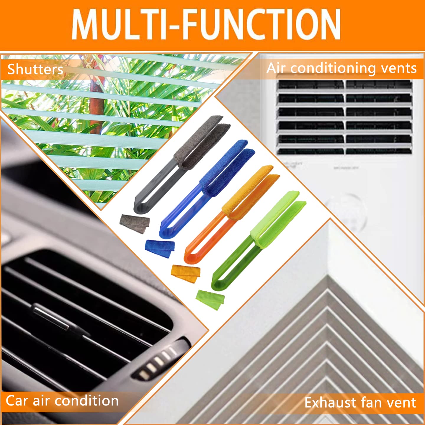 4 Pack Microfiber Blinds Duster