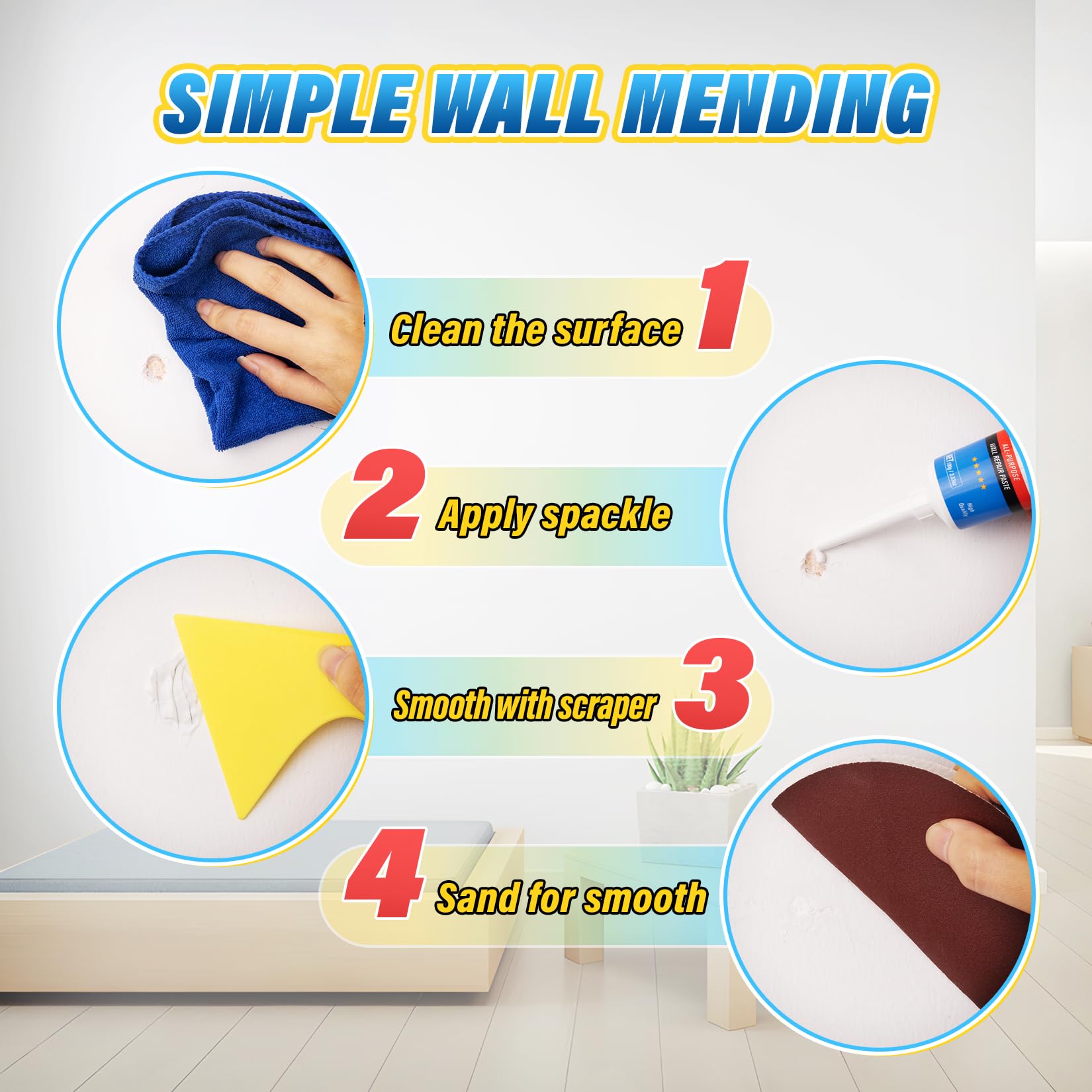 9 Piece Spackle Wall Repair Kit
