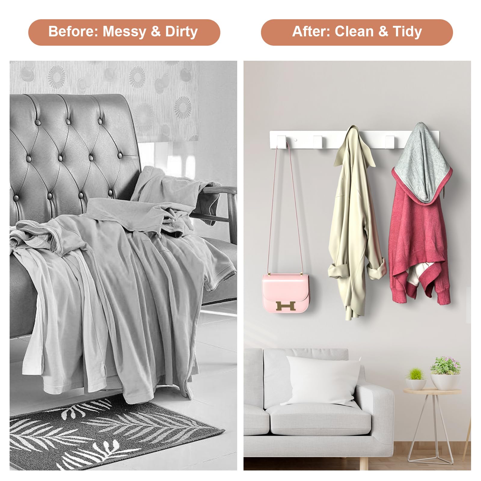 Stainless Steel Wall Coat Rack