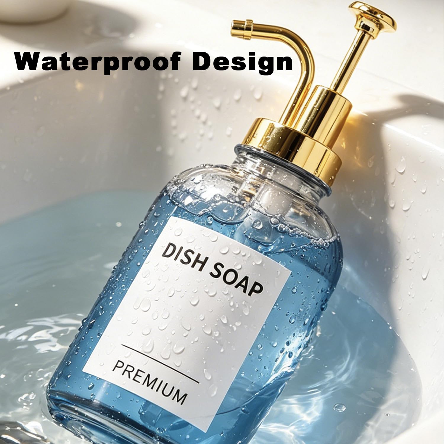 12oz Dish Soap Dispenser for Kitchen (2 Count)