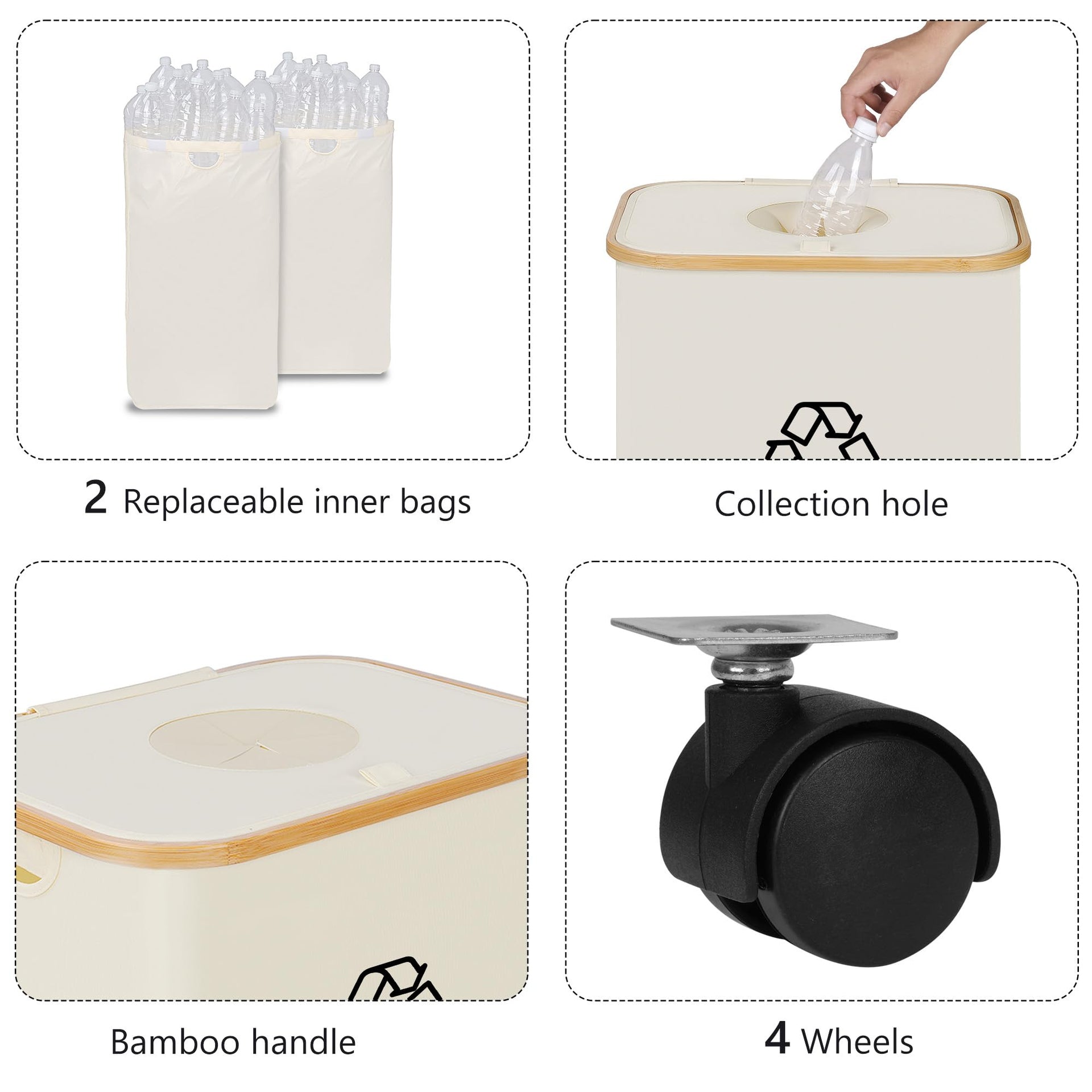 111L Recycling Bins for Kitchen
