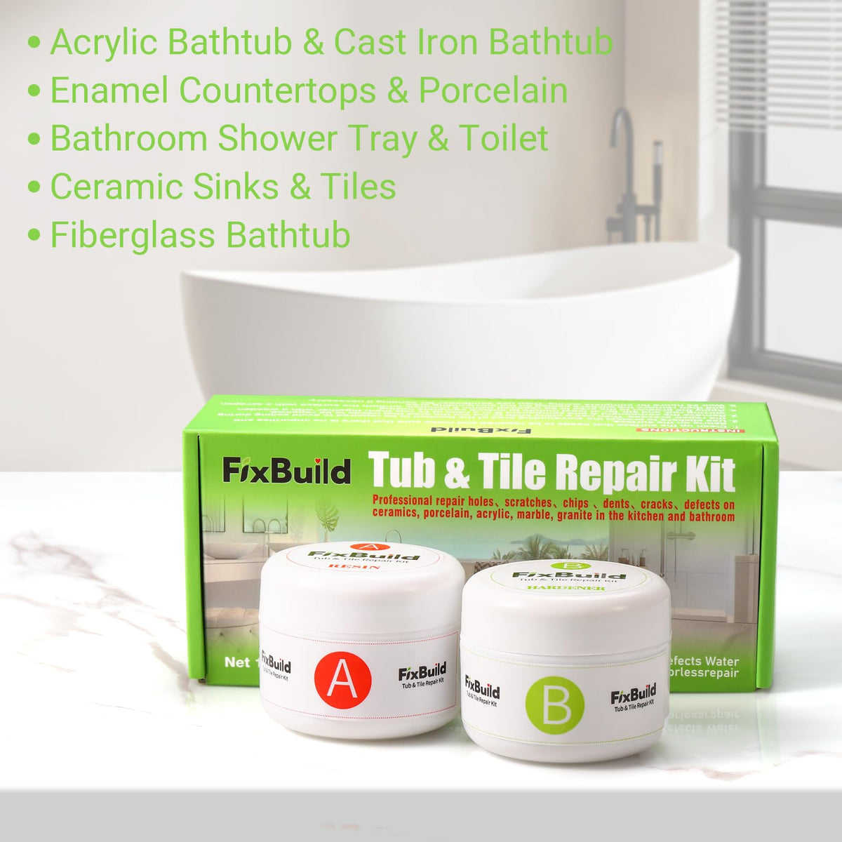 Tub Repair Porcelain Repair Kit