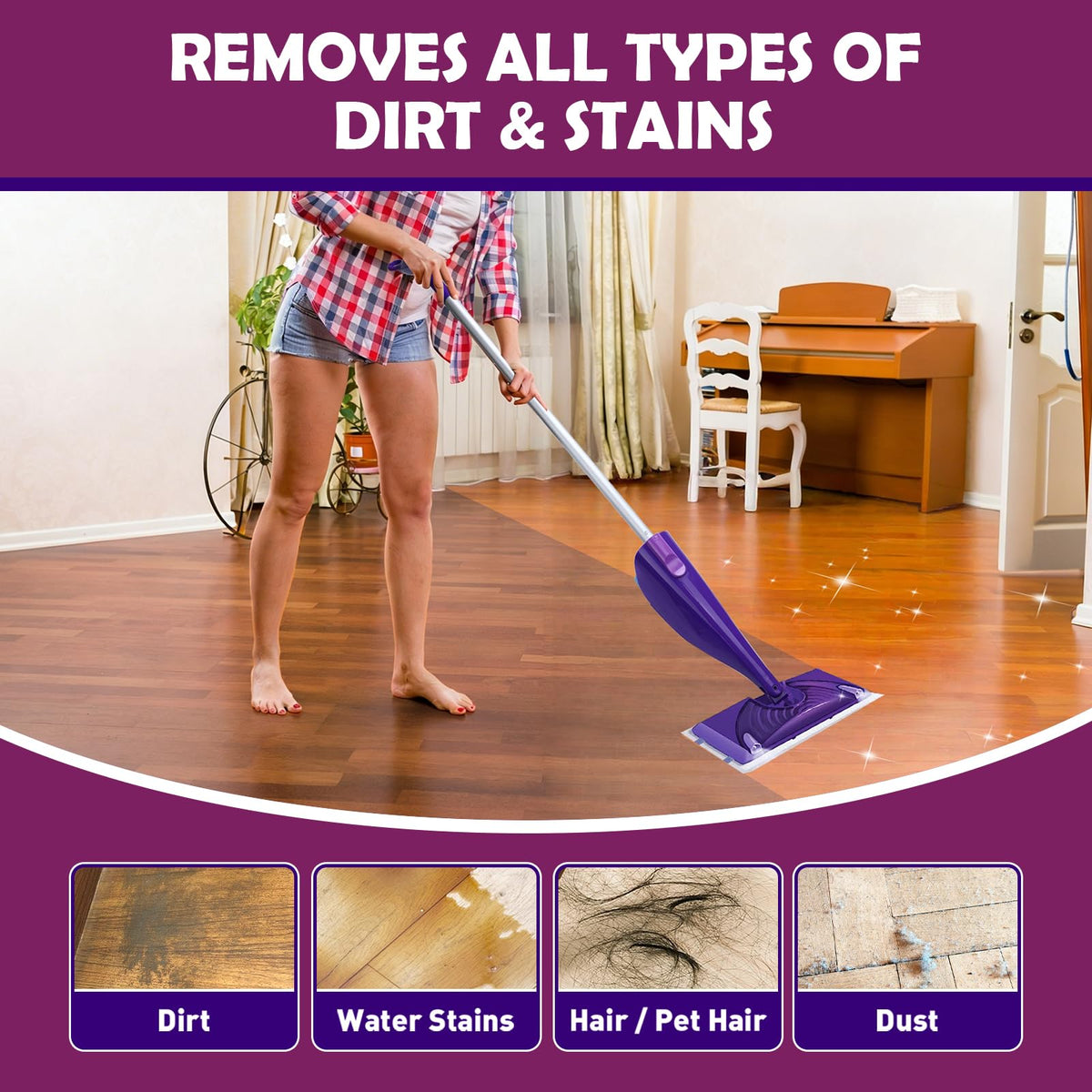 Mopping Pad Refill Compatible with Wet Jet Mop (60 Count)
