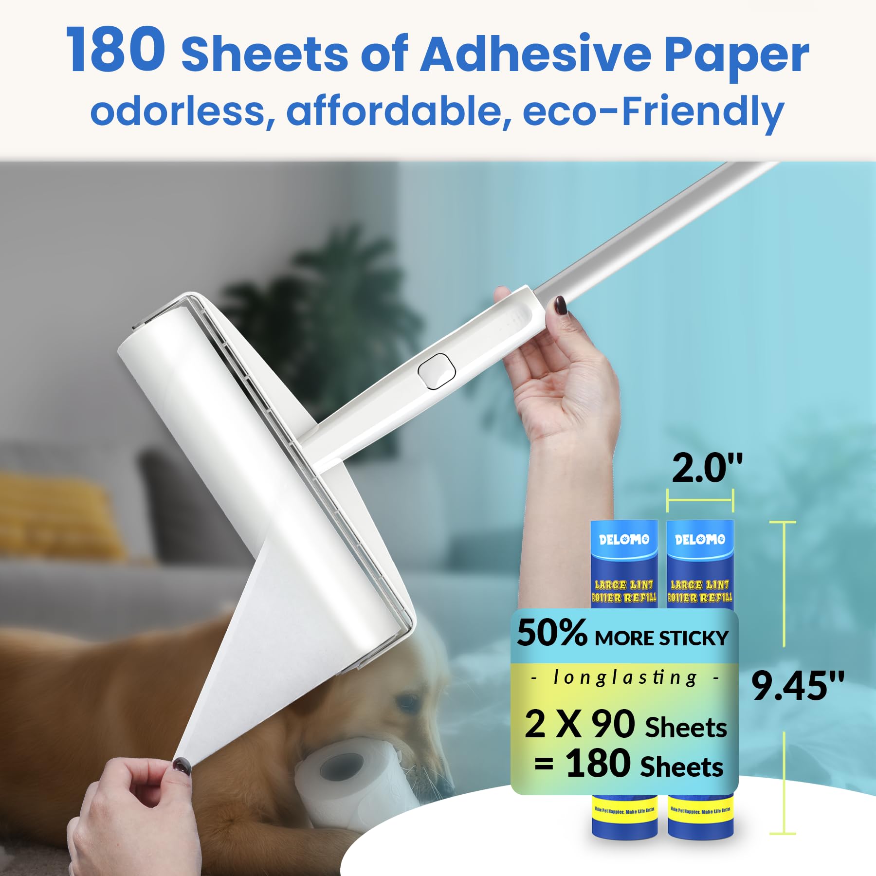 9.45” Large Lint Roller Refills (2 Count)