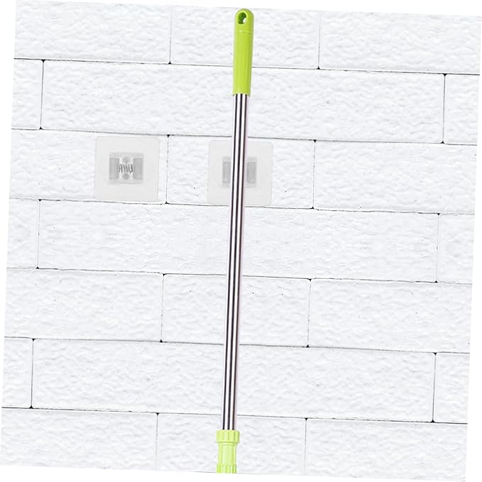 2Pcs Wall Mounted Mop Holder Adhesive Broom Organizer for Bathroom Kitchen and Laundry Room Simple Design Easy Installation Lightweight and Wall Holder for Brooms