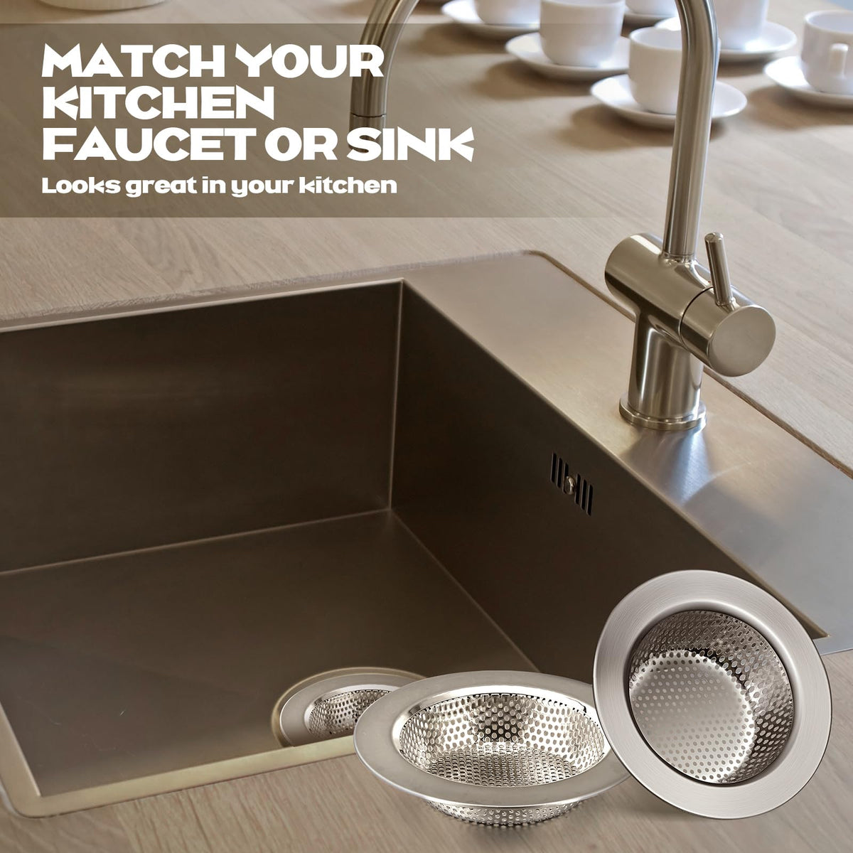2 Pcs Kitchen Sink Drain Strainer 4.4 Inch (2 Count)