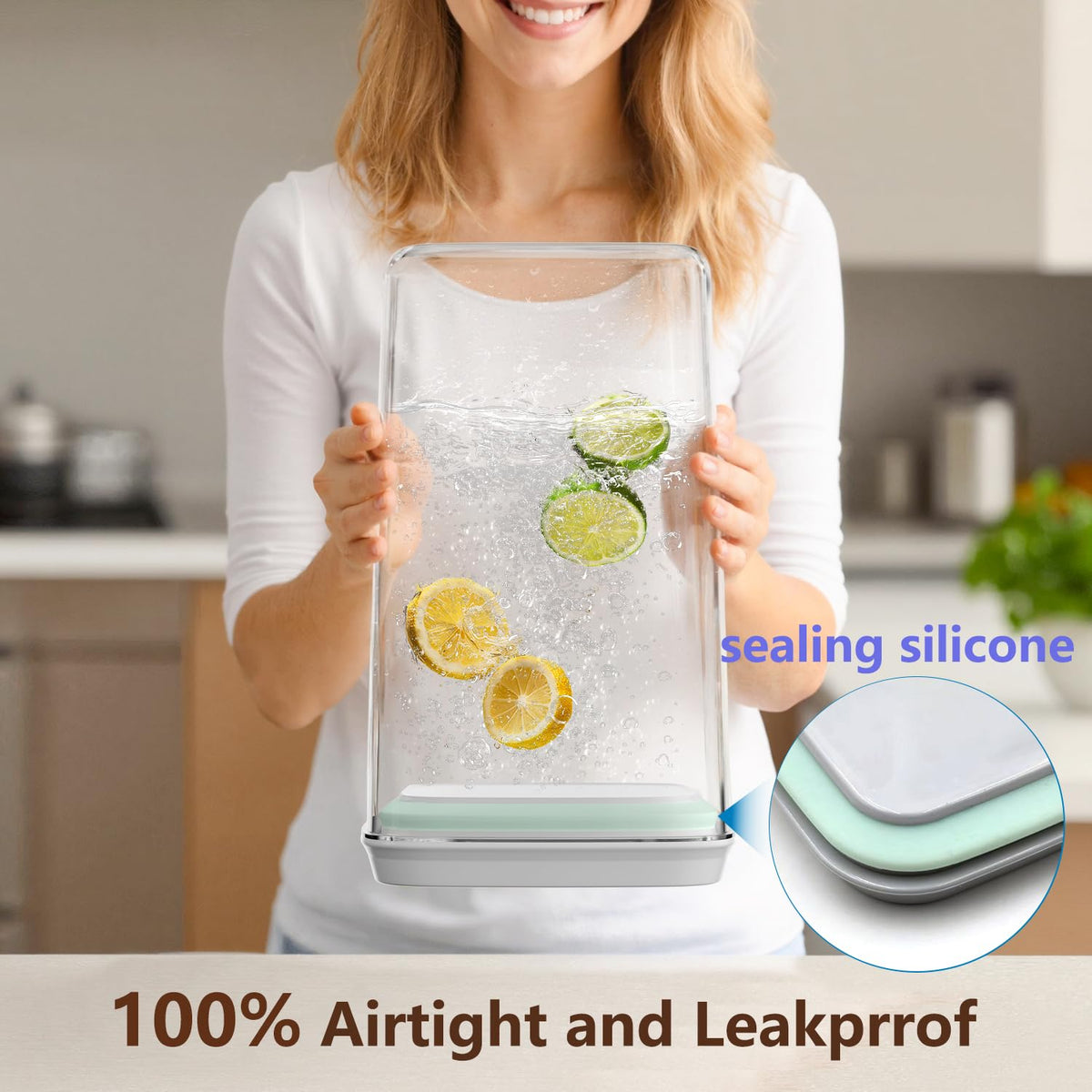 Pop Airtight Food Storage Containers Set with Lids (6 Count)