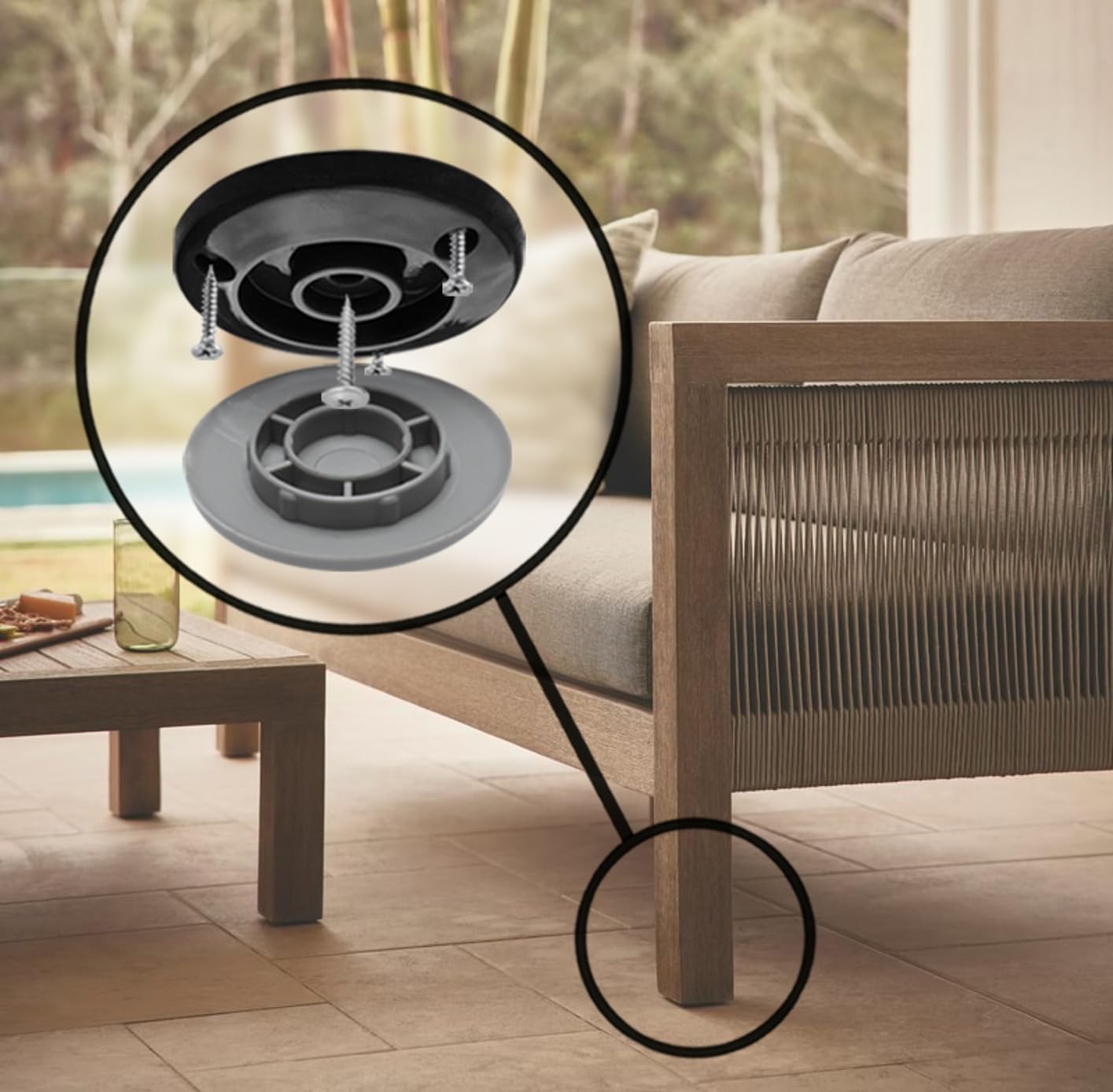 Gorilla Outdoor 2 Inch Furniture Sliders (4 Count)