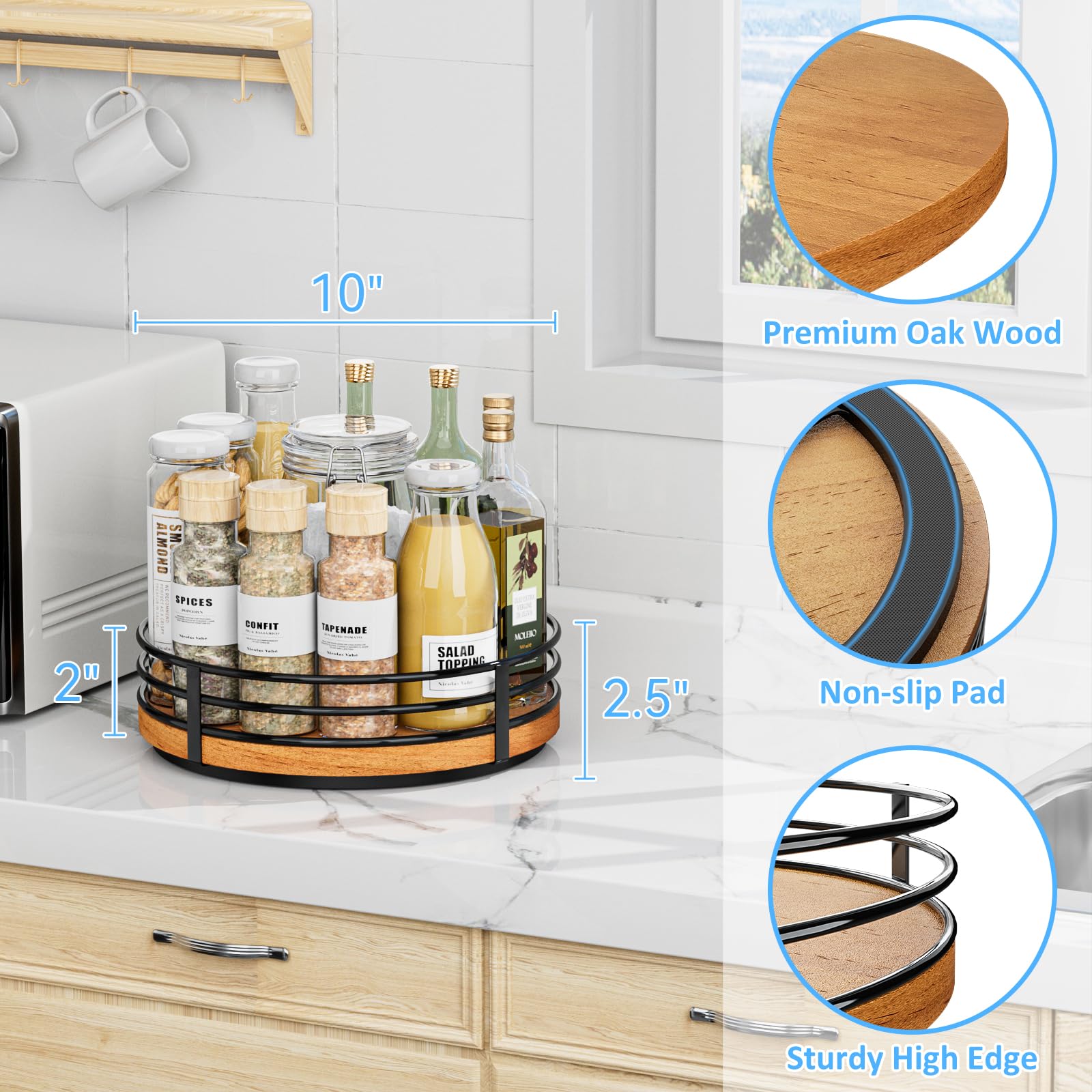 10" Lazy Susan Turntable Organizer