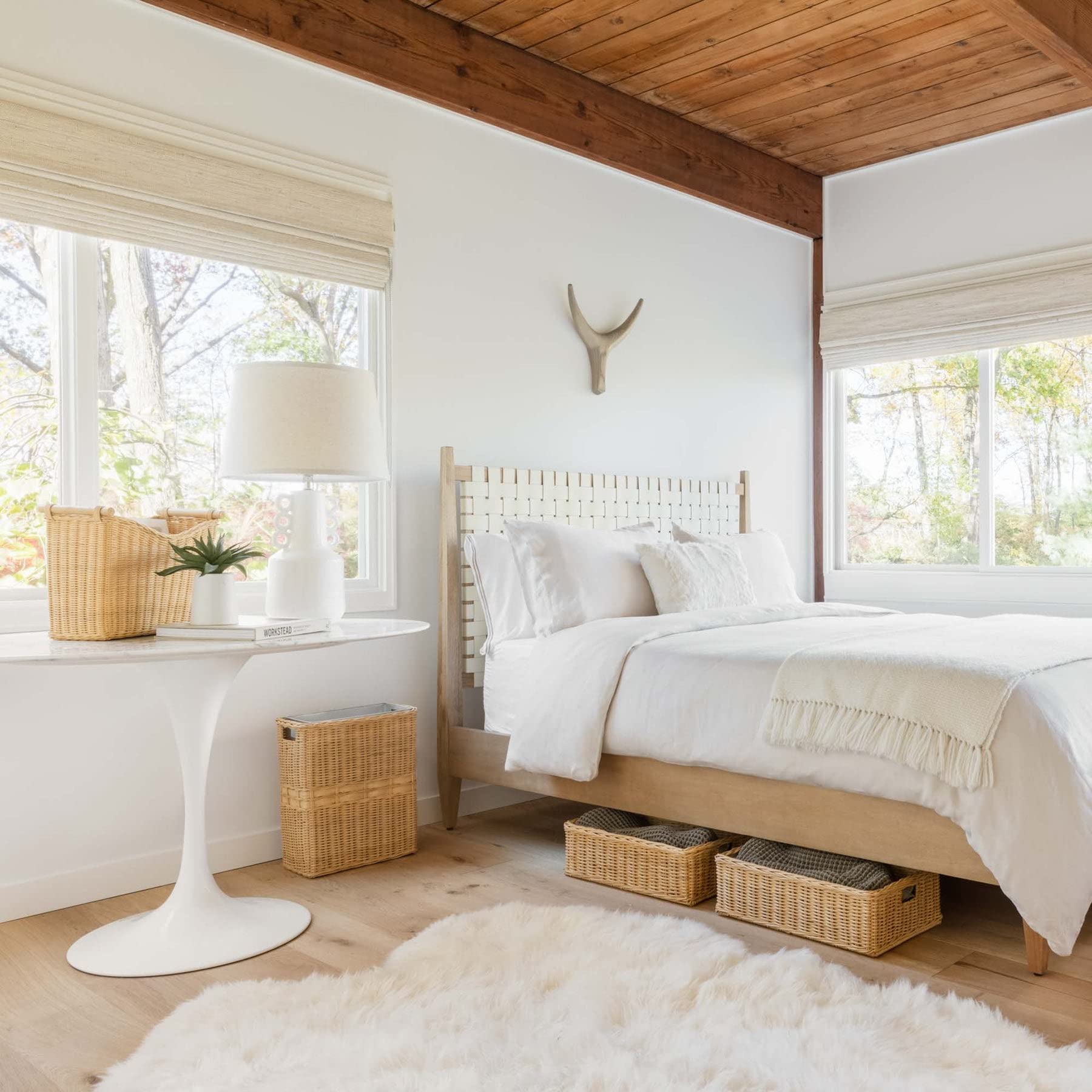 Underbed Wicker Storage Basket