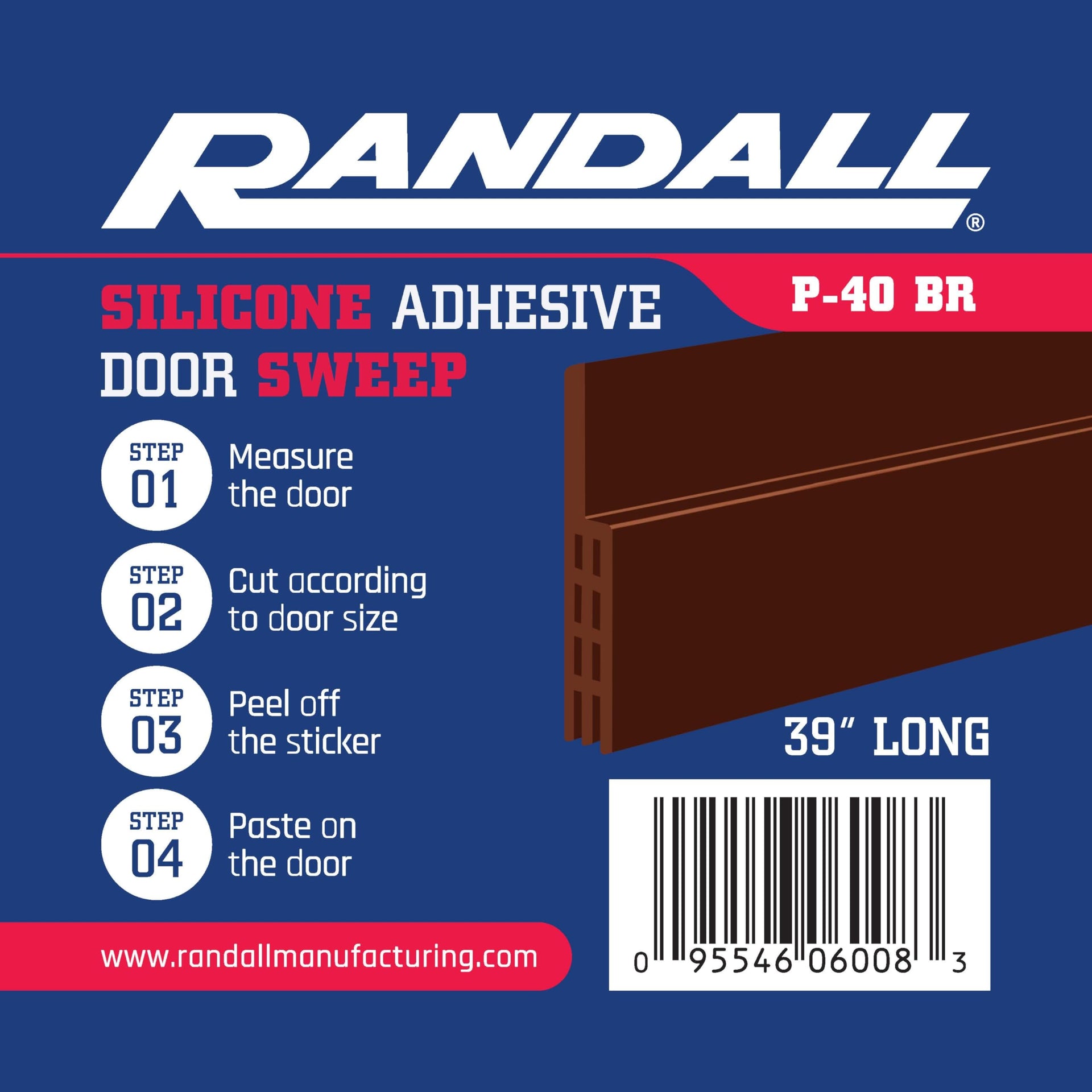 Adhesive Backed Door Draft Stopper