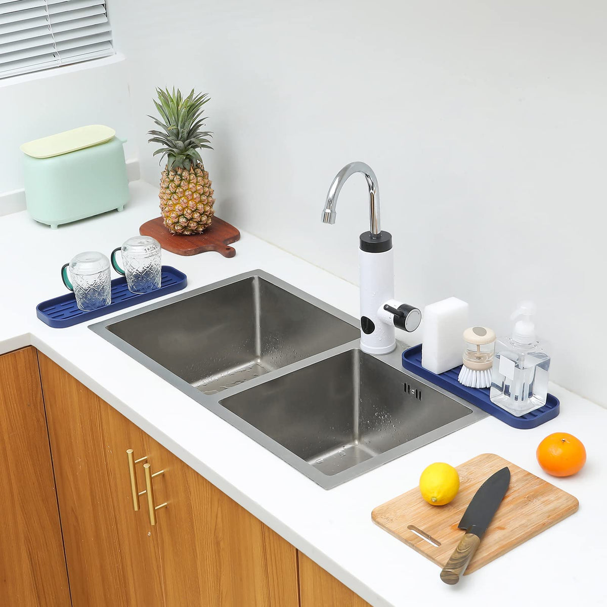Silicone Kitchen Sink Organizer Tray for Multiple Usage