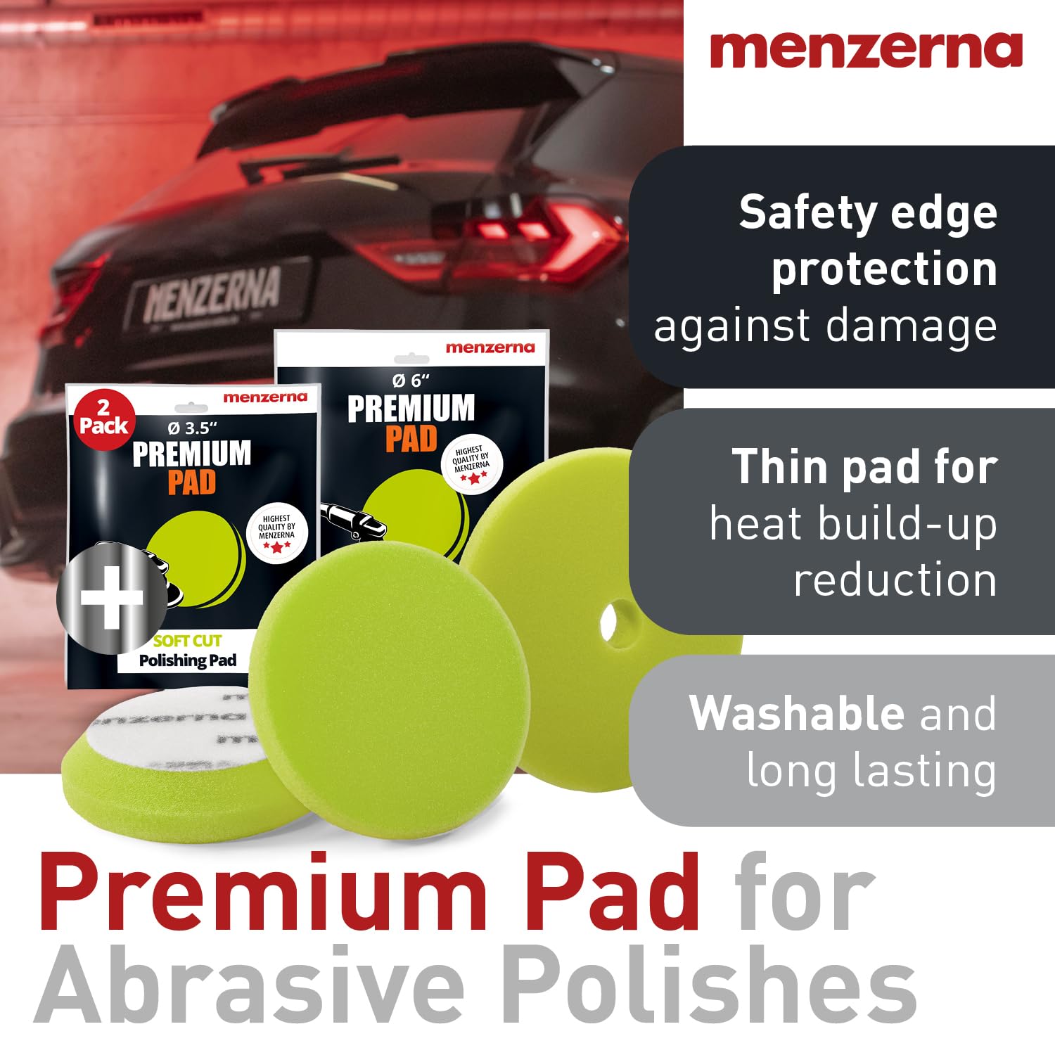 High Gloss Swirl Remover Kit I Car polishing Set with Menzerna Super Finish 3800 (8 Ounce)