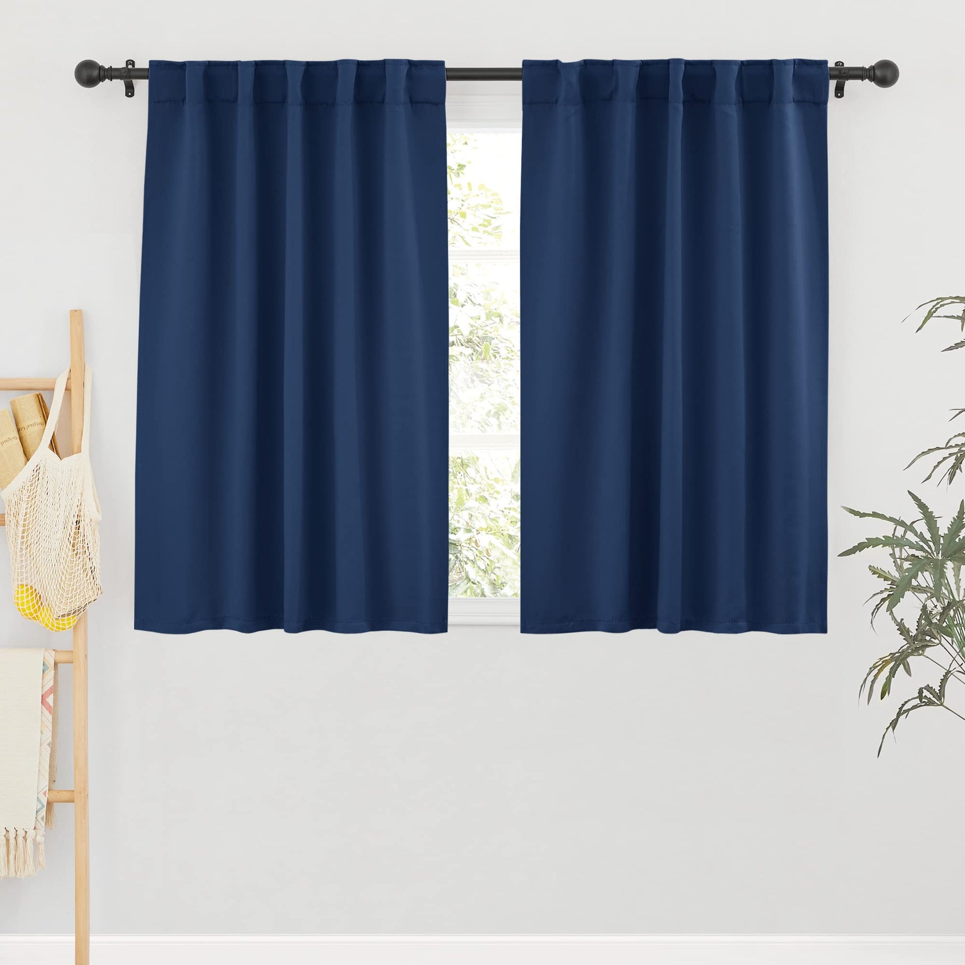 Blackout Curtains & Drapes for Bedroom 54 inches Long (2 Count)
