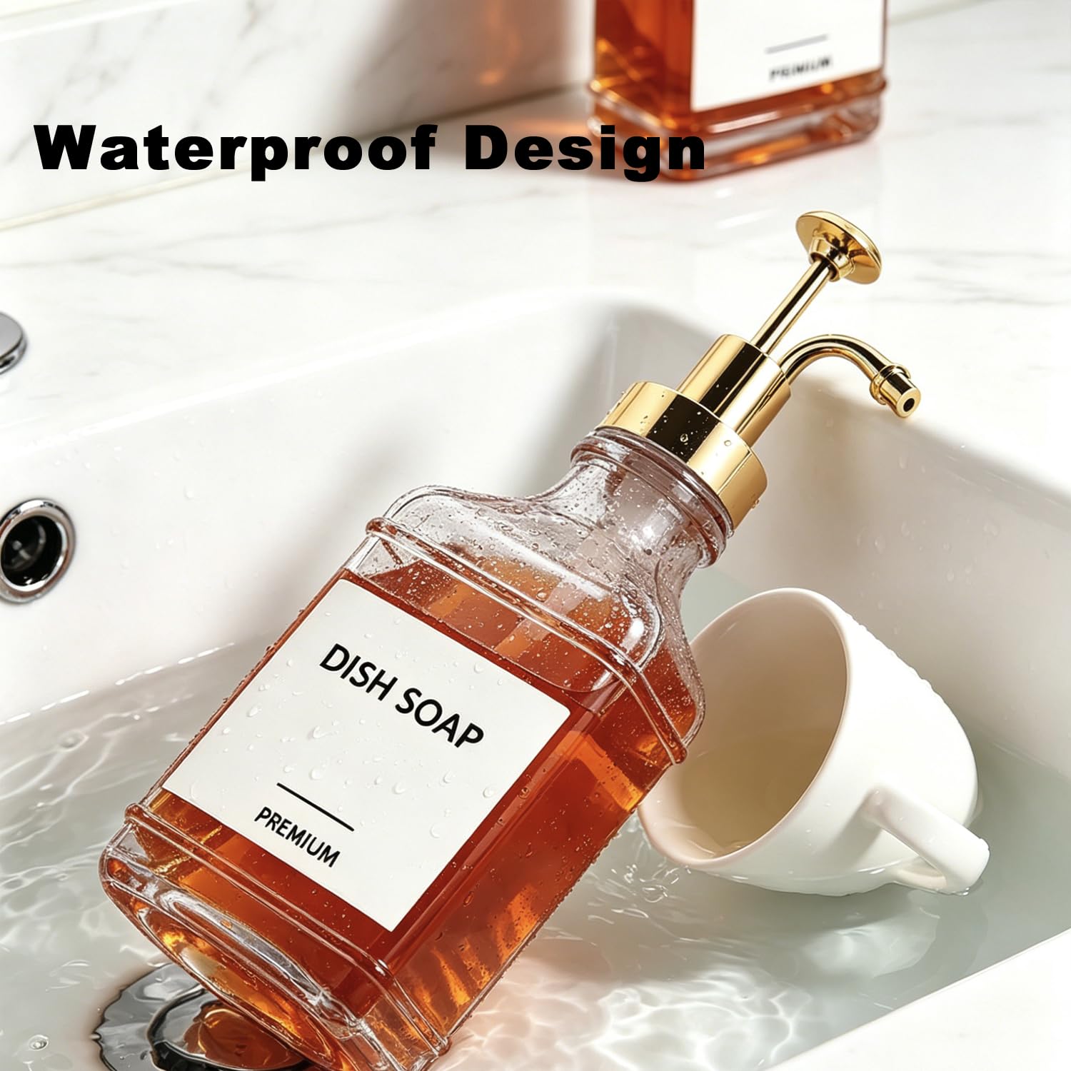 Dish Soap Dispenser for Kitchen (2 Count)