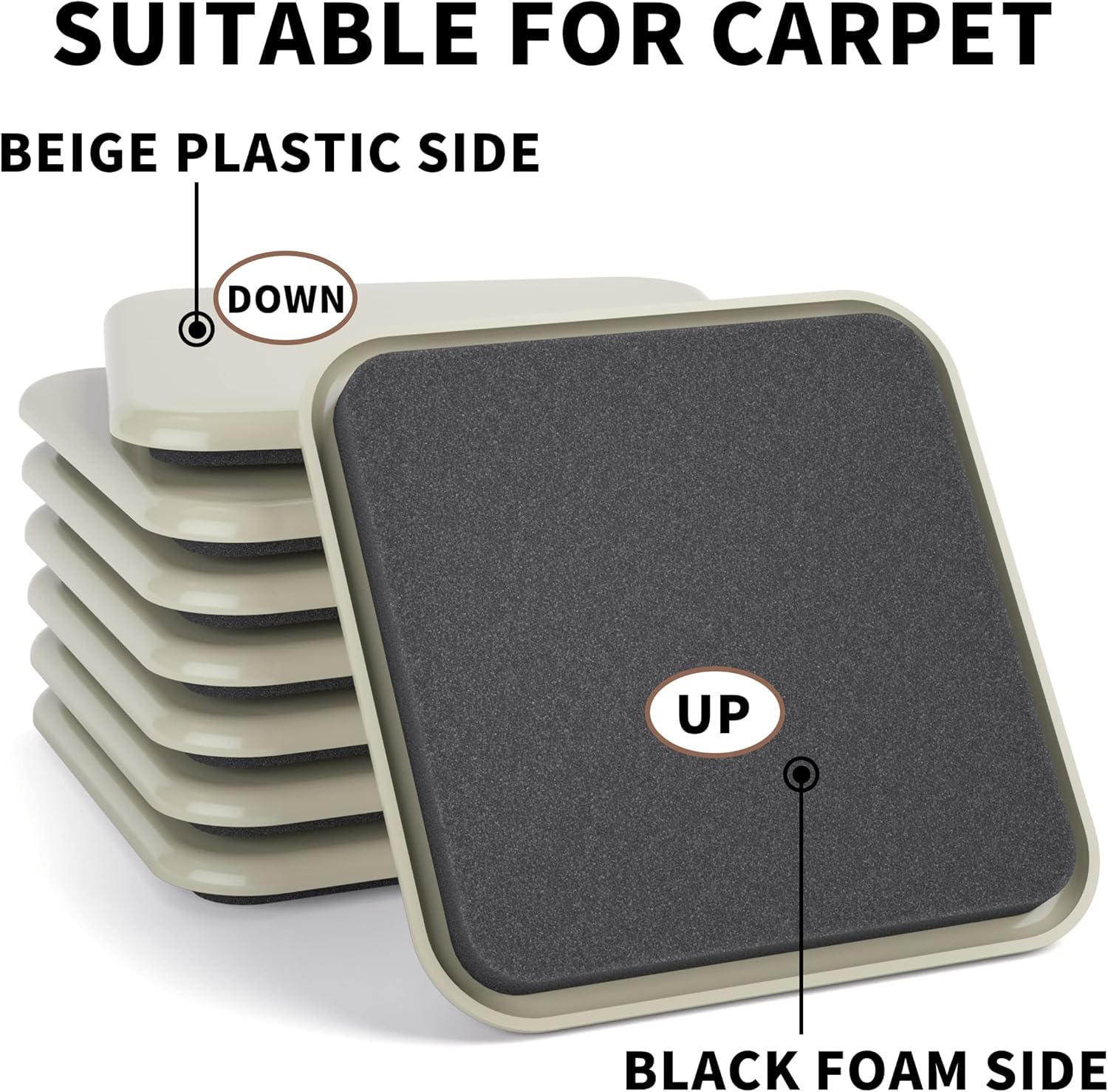 Furniture Sliders 20 pcs (20 Count)