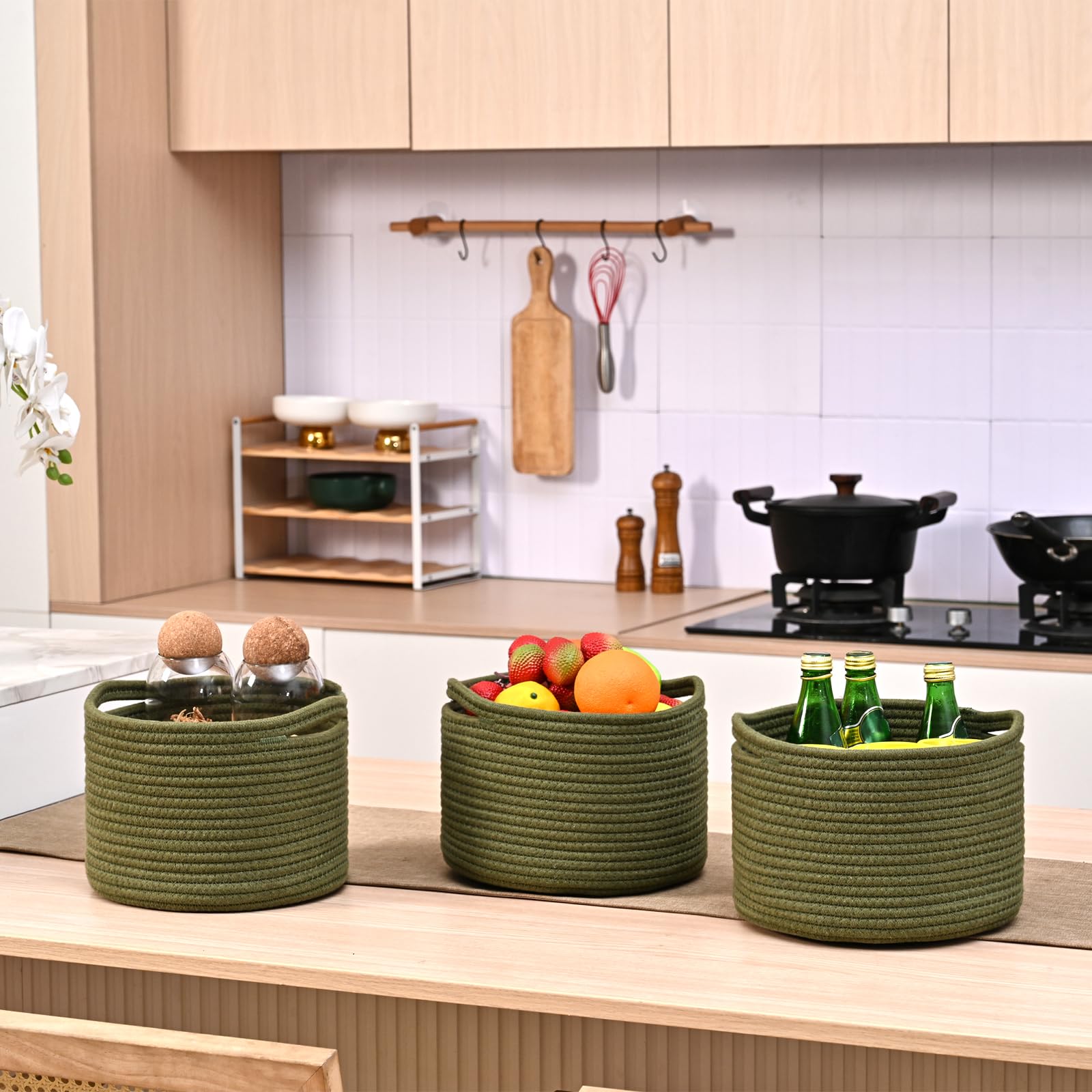 Small Storage Baskets for Organizing (3 Count)