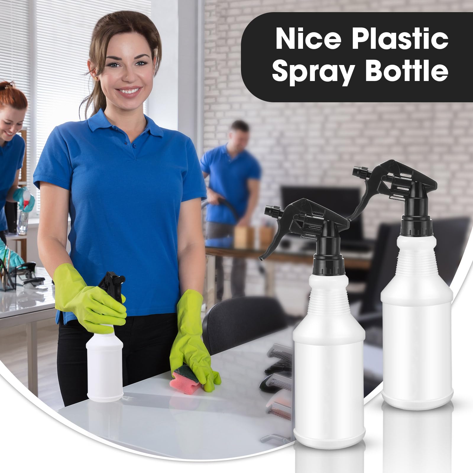 12 Pcs 16 Oz Plastic Spray Bottles (12 Count)