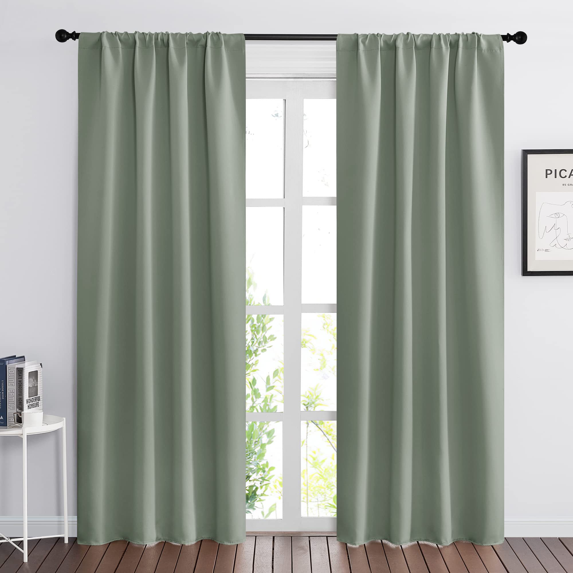 Blackout Curtains for Bedroom Living Dining Room 84 inches Long (2 Count)