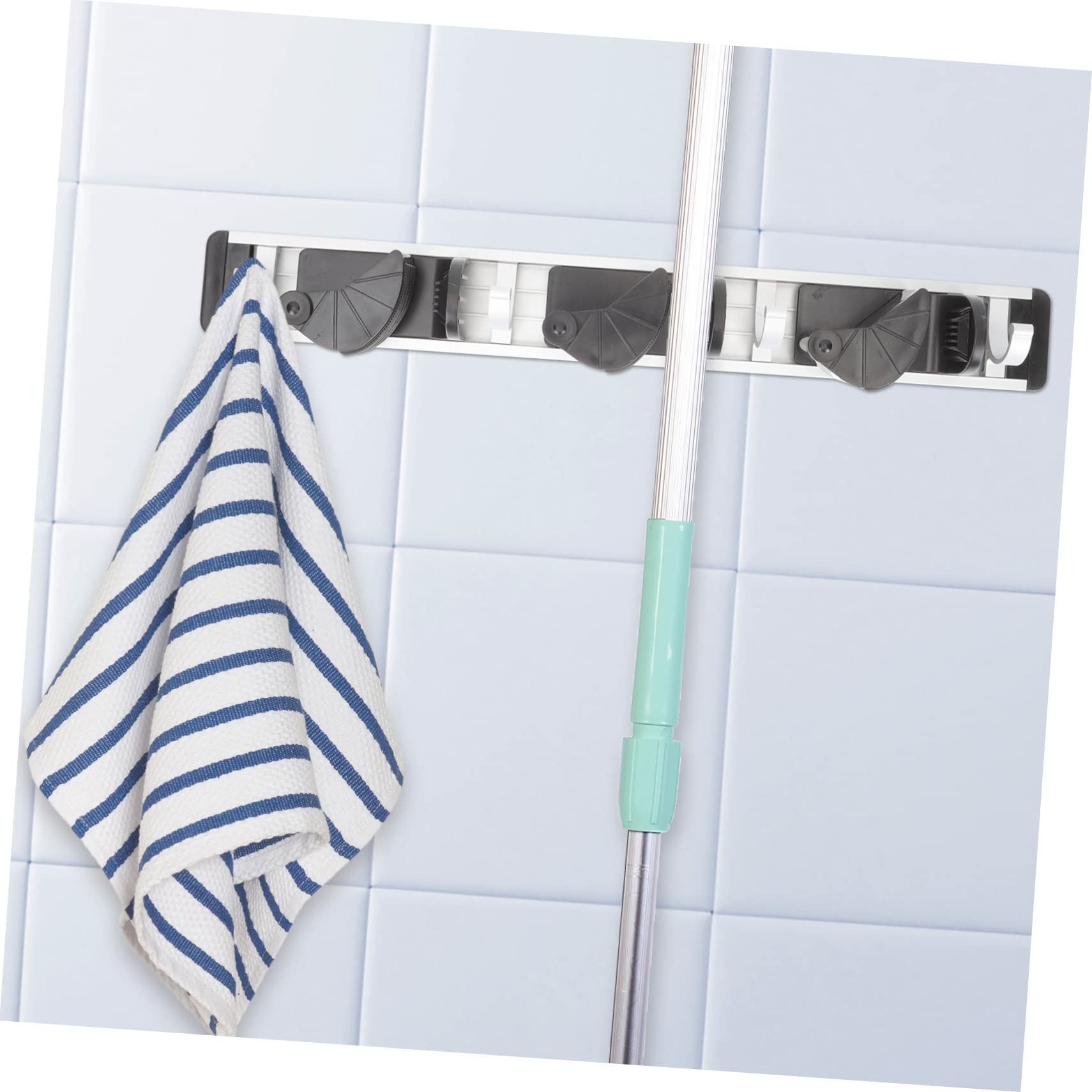 Broom Holder Wall Mount Mop Hanger Cleaning Supplies Organizer Hanger Hooks