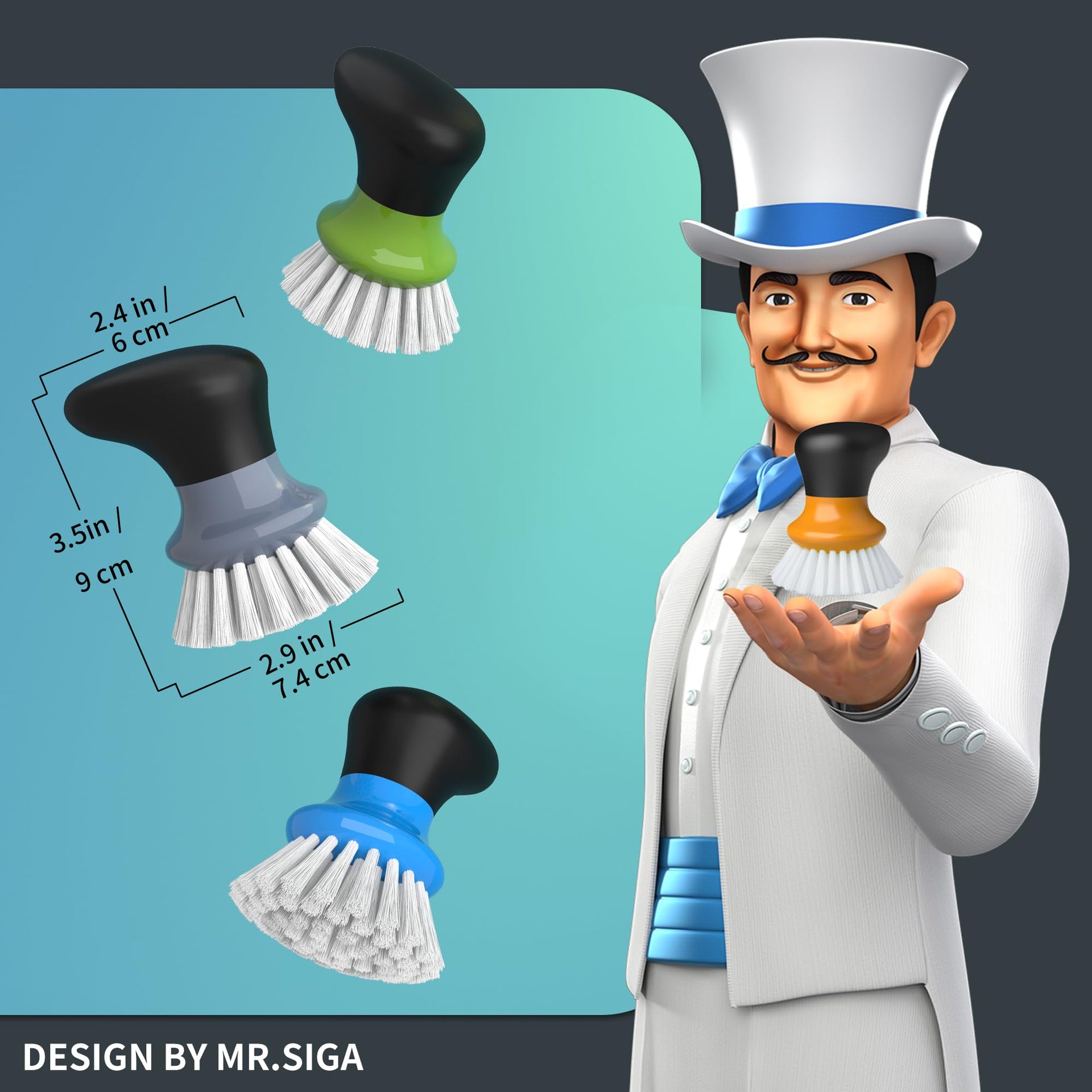 Dish Scrub Brush (2 Count)