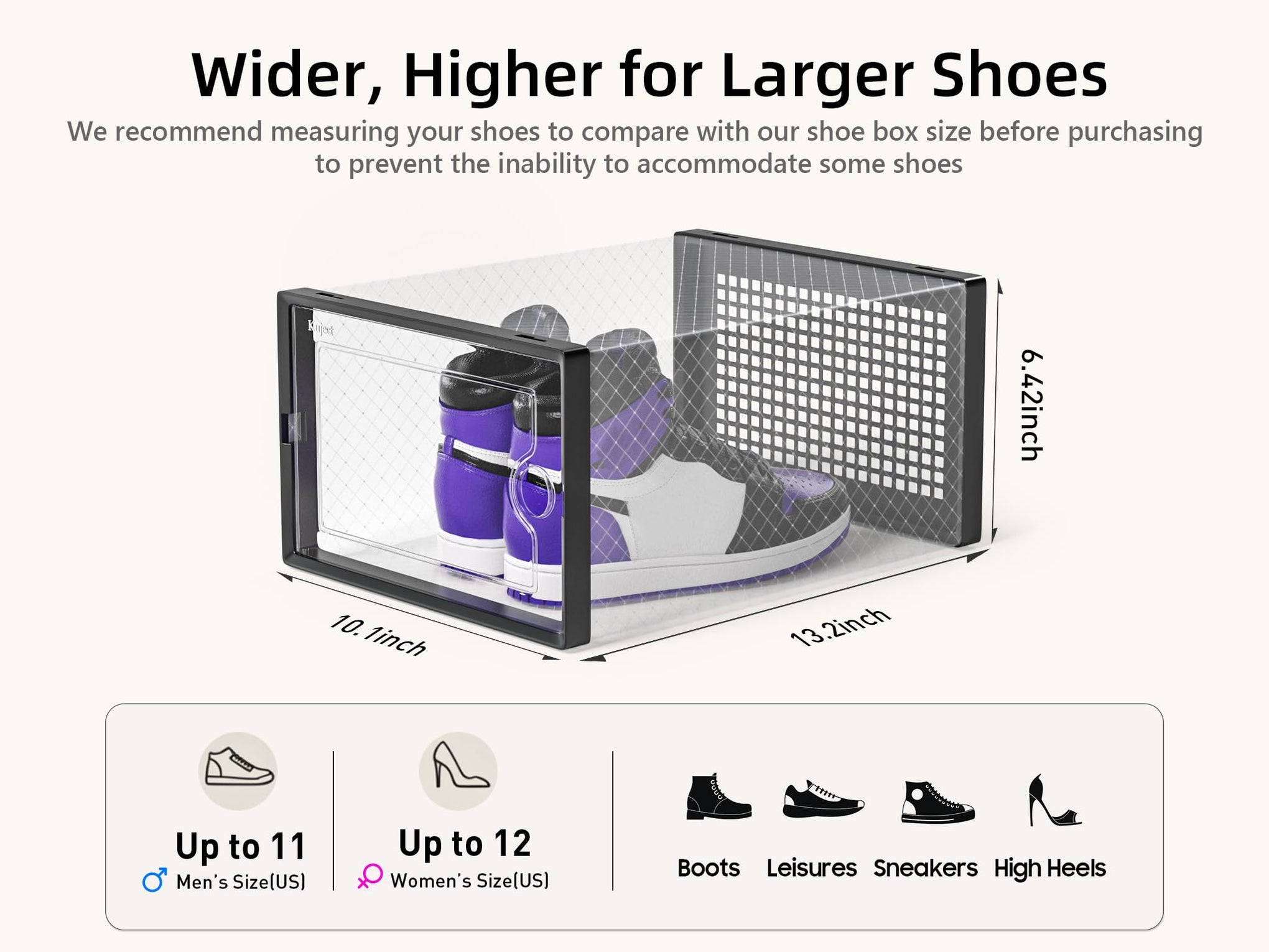X Large Shoe Storage Boxes 12 Pack (12 Count)