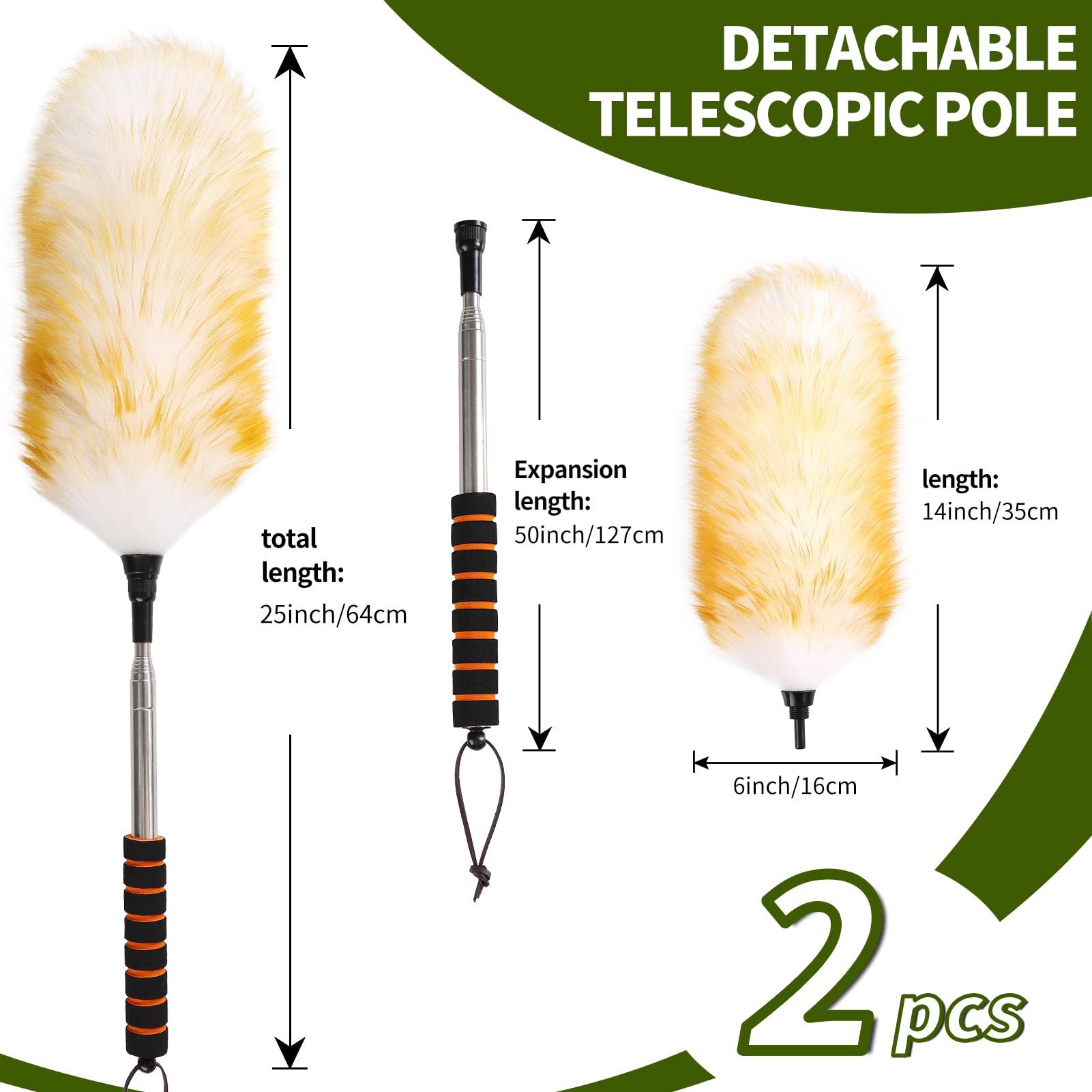 Extendable Lambswool Duster 25 (2 Count)