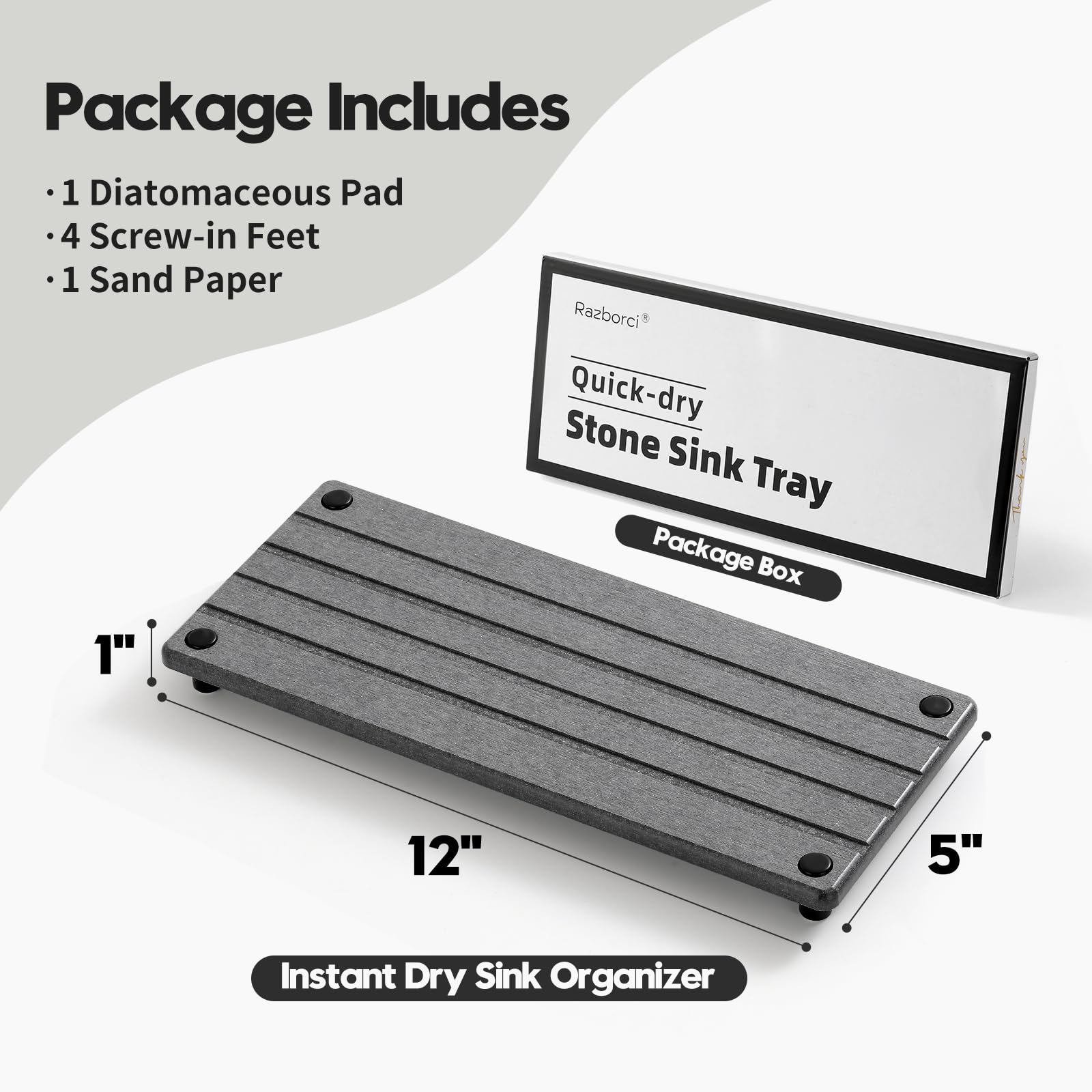 Instant Dry Sink Caddy Kitchen Sink Organizer