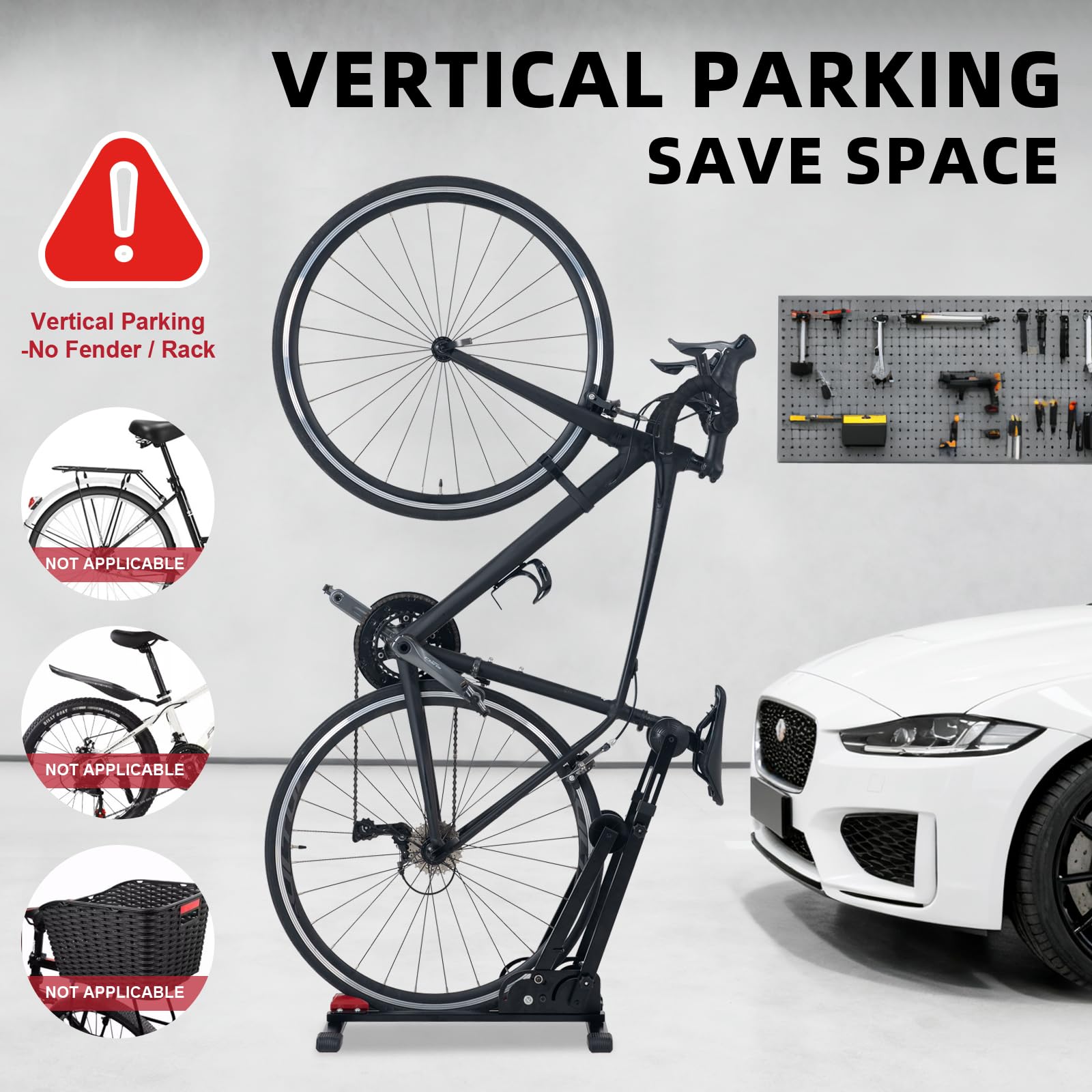 Foldable Vertical & Horizontal Bike Rack