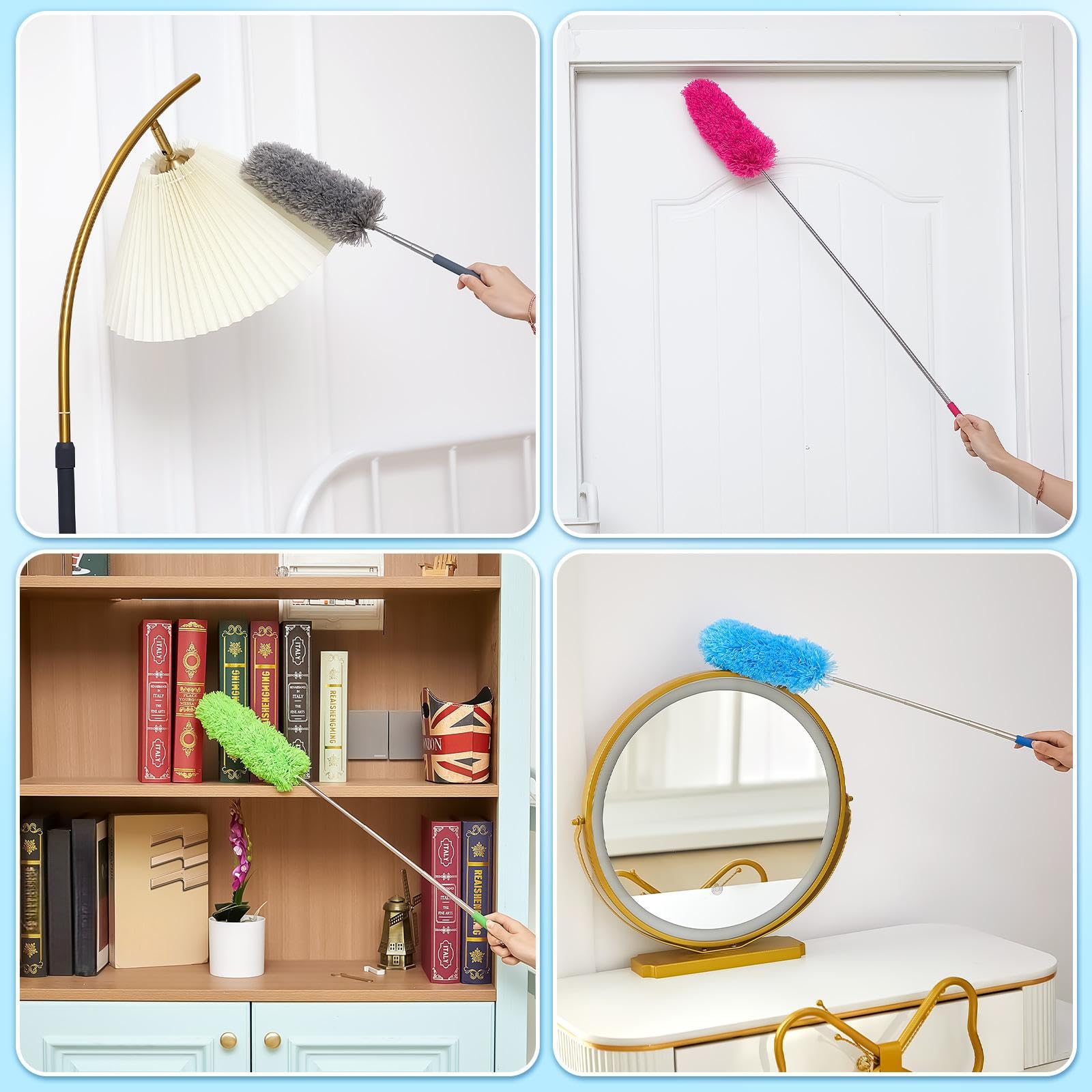12 Pcs Microfiber Feather Duster for Cleaning