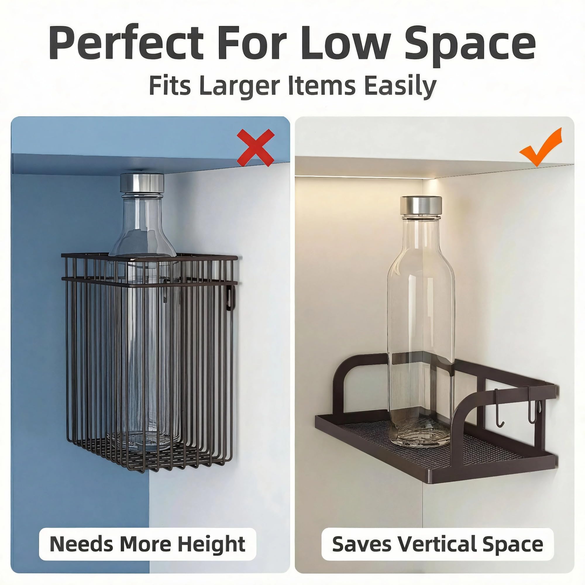 2 Pack 16.5" Extra Long Slim Hollowout Shower Caddy (2 Count)