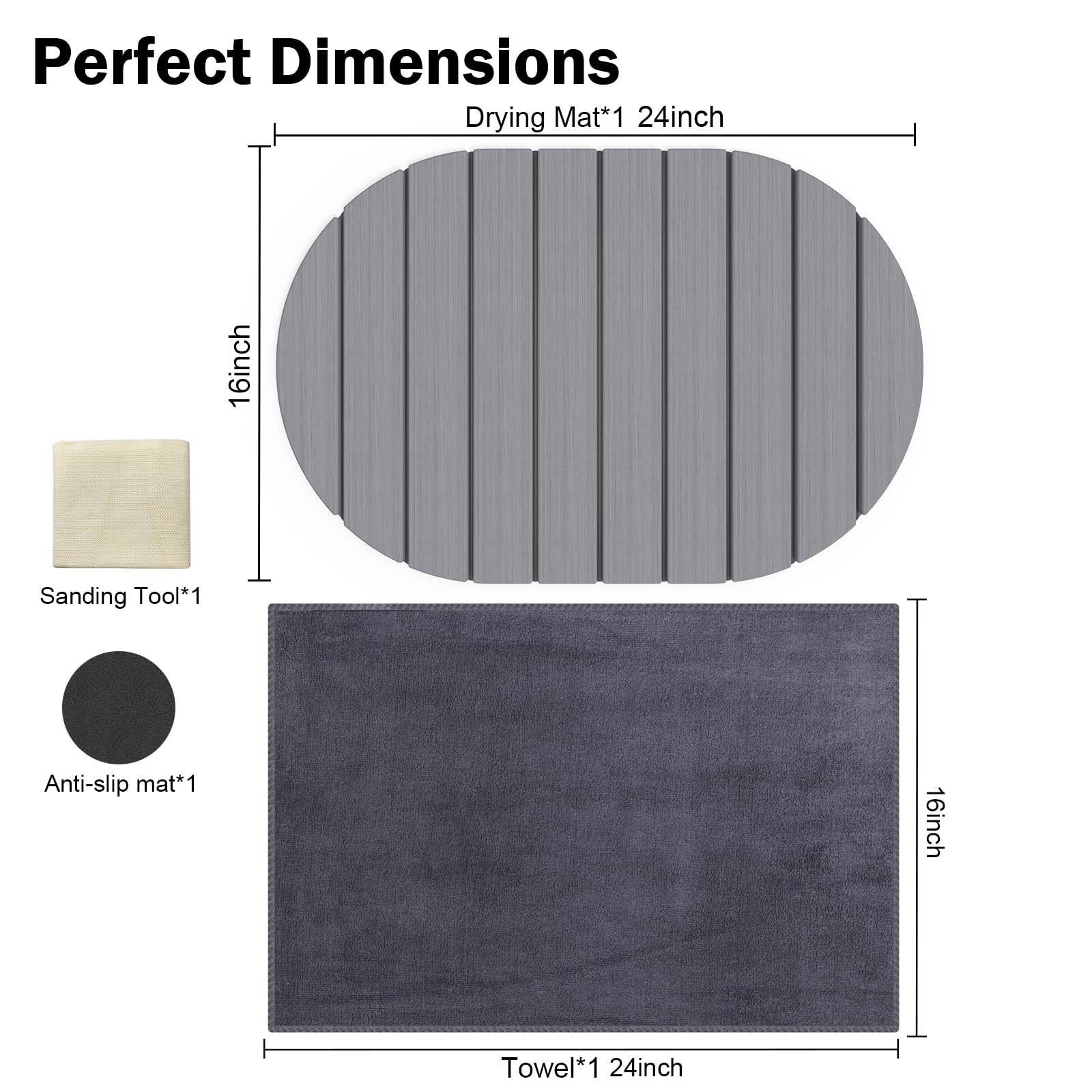 Stone Dish Drying Mat for Kitchen Counter